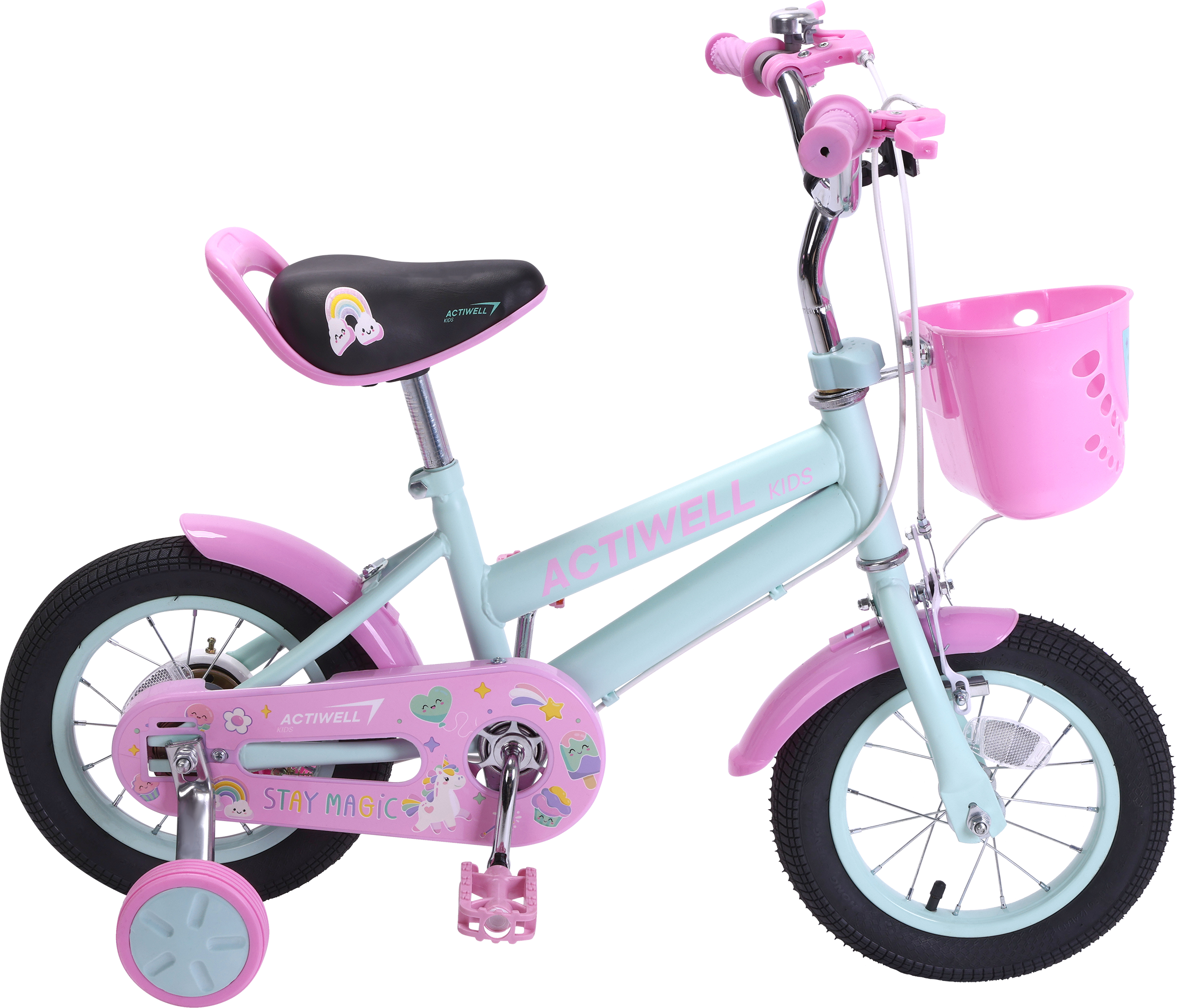 Изображение товара Велосипед детский ACTIWELL 12" бирюзовый/белый, Арт. KID-ST12-G