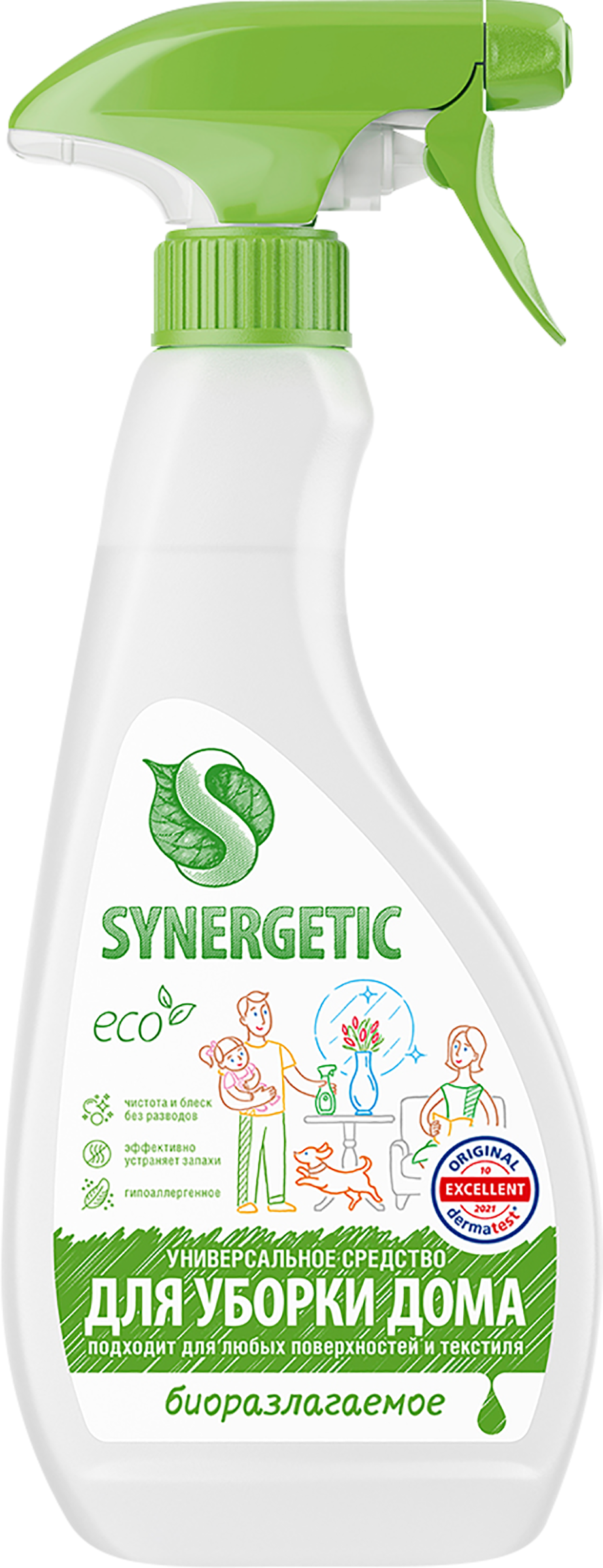 Изображение товара Средство для уборки дома и текстиля SYNERGETIC 500мл экологично и универсально