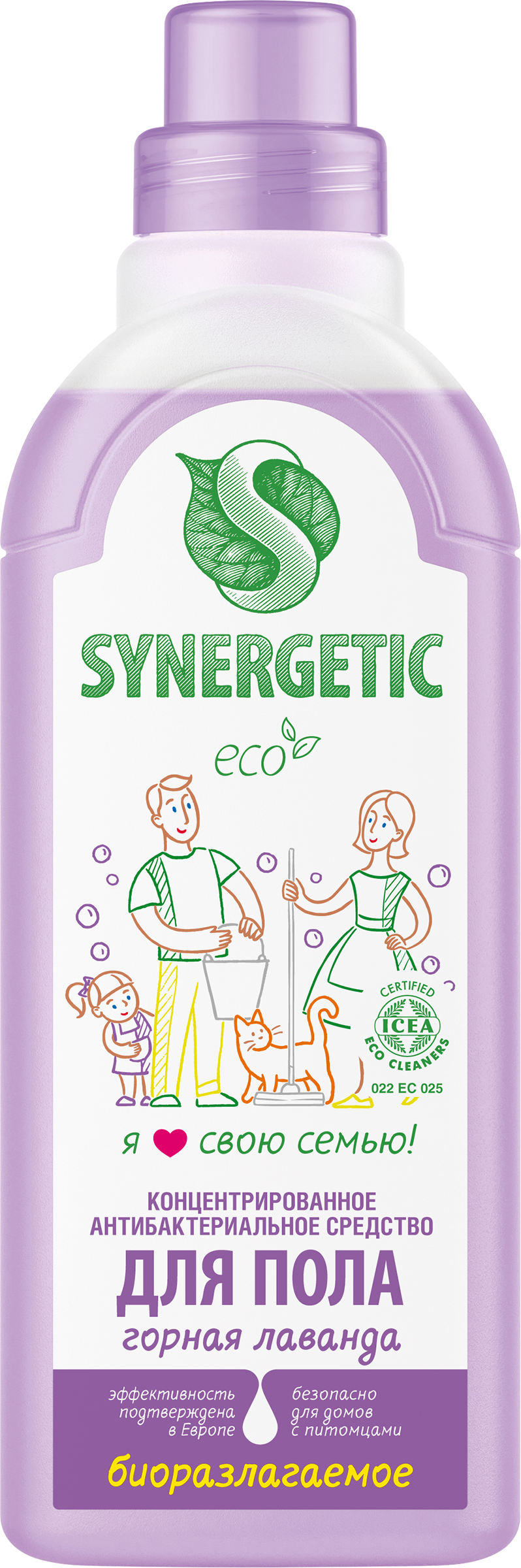 Изображение товара Средство для мытья поверхностей SYNERGETIC Горная лаванда 0,75л эко универсальное