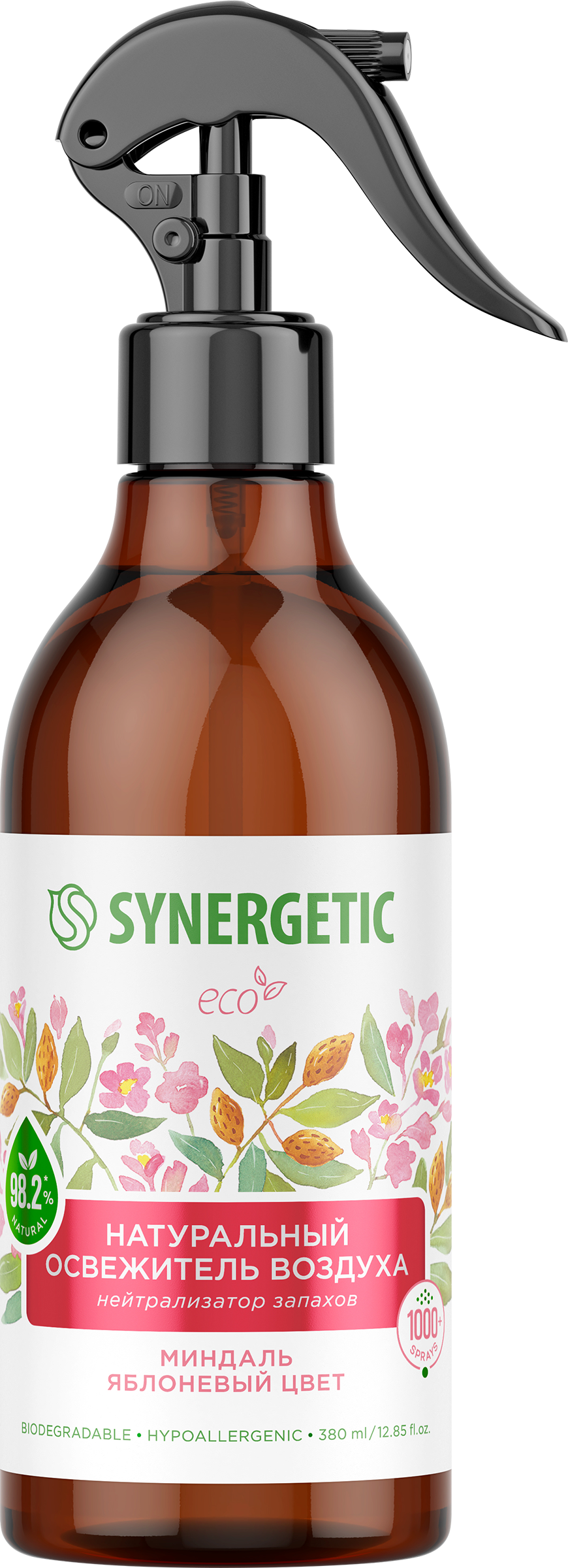 Изображение товара Освежитель воздуха SYNERGETIC Миндаль и яблоневый цвет 380мл