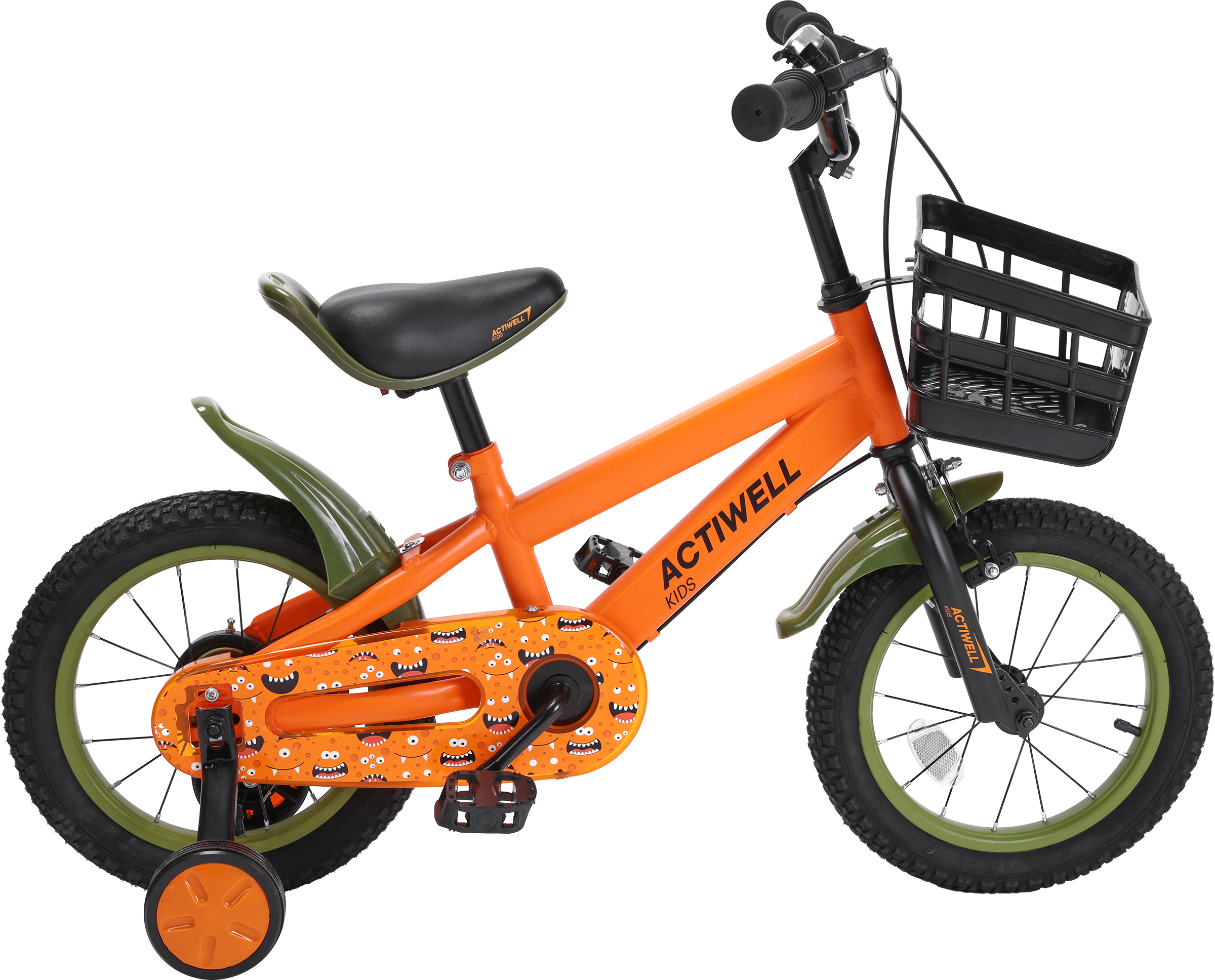 Изображение товара ACTIWELL 14" детский велосипед с регулируемым рулем и боковыми колесами