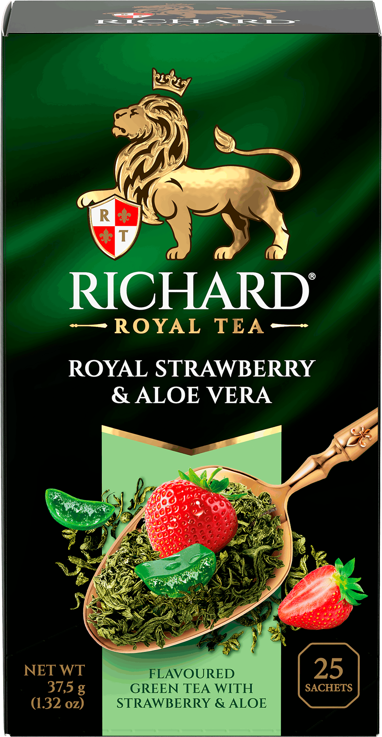 Изображение товара Чай зеленый RICHARD Royal Strawberry&Aloe Vera арома, 25пак