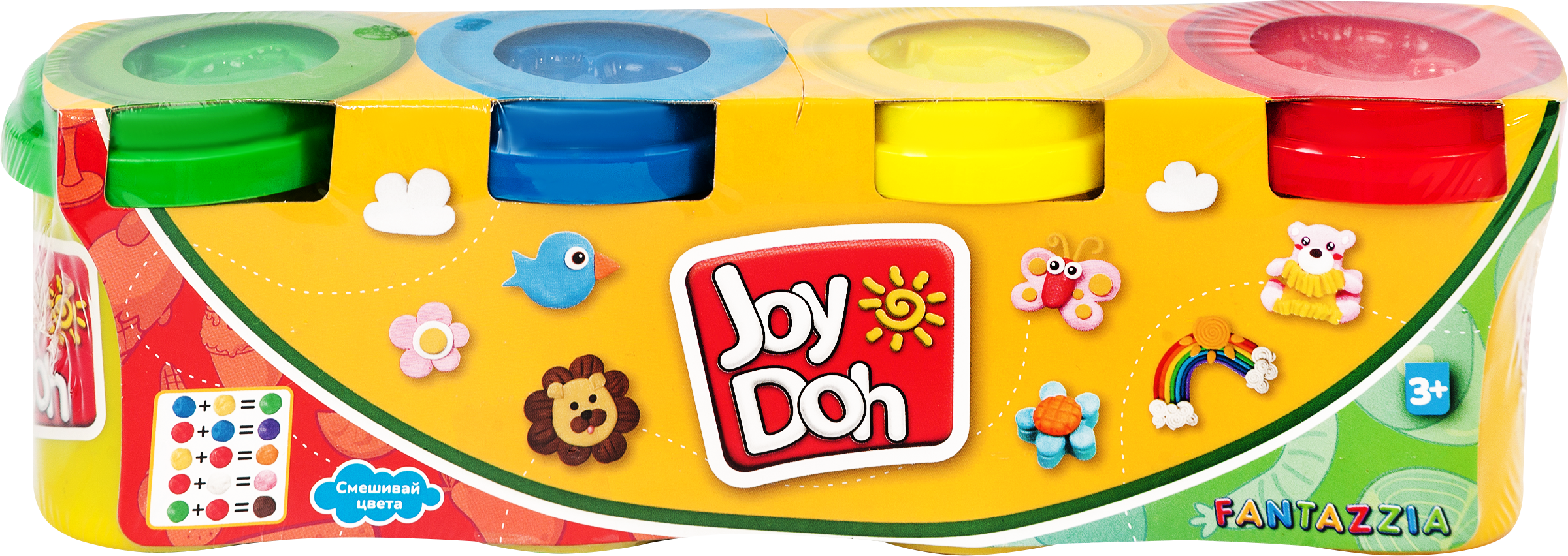 Изображение товара Масса для лепки JOY DOH 4 баночки с тестом, 4х56г, POT-04/056