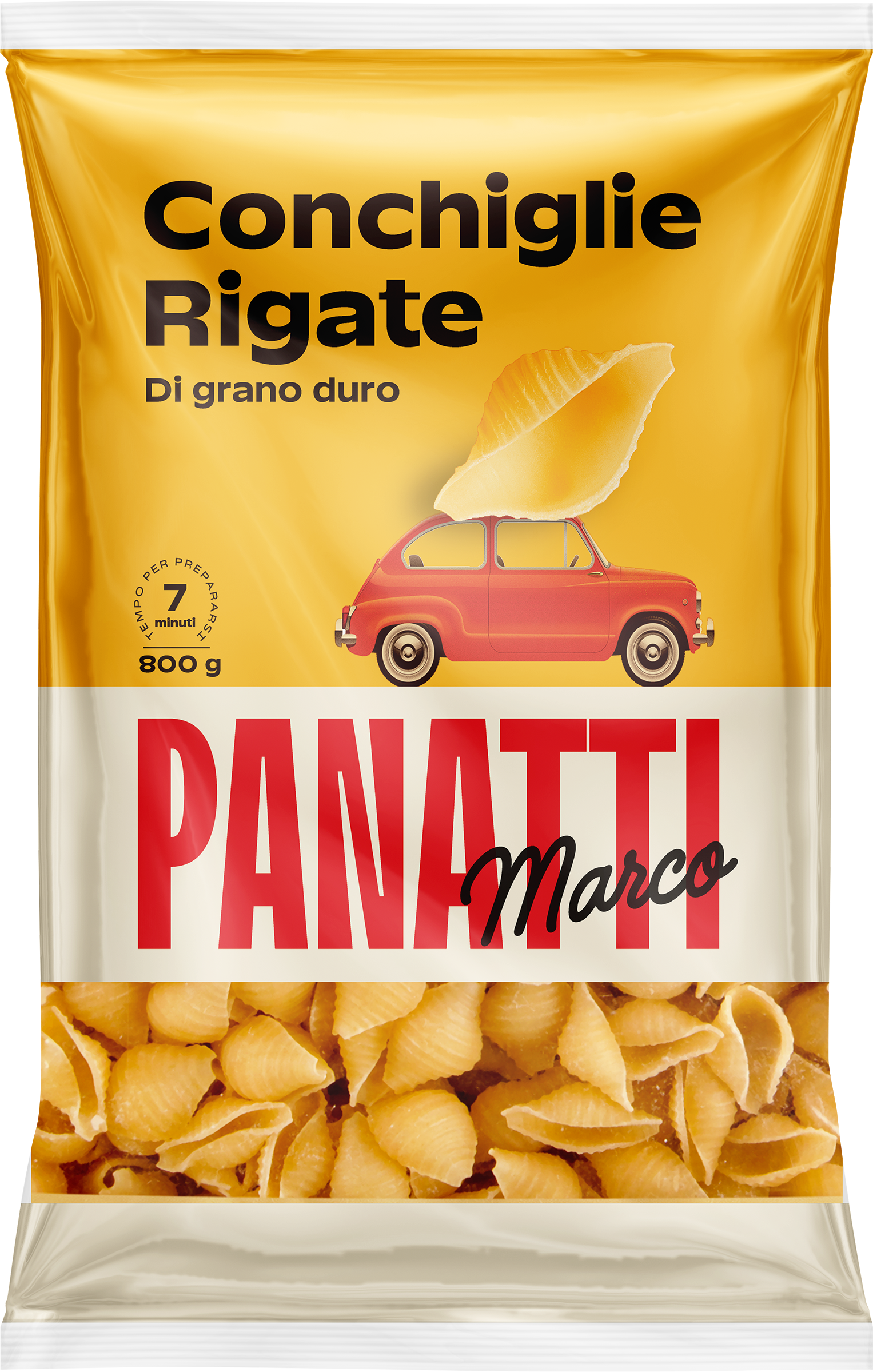 Изображение товара Макароны MARCO PANATTI Ракушки группа А высший сорт 800г натуральные и вкусные