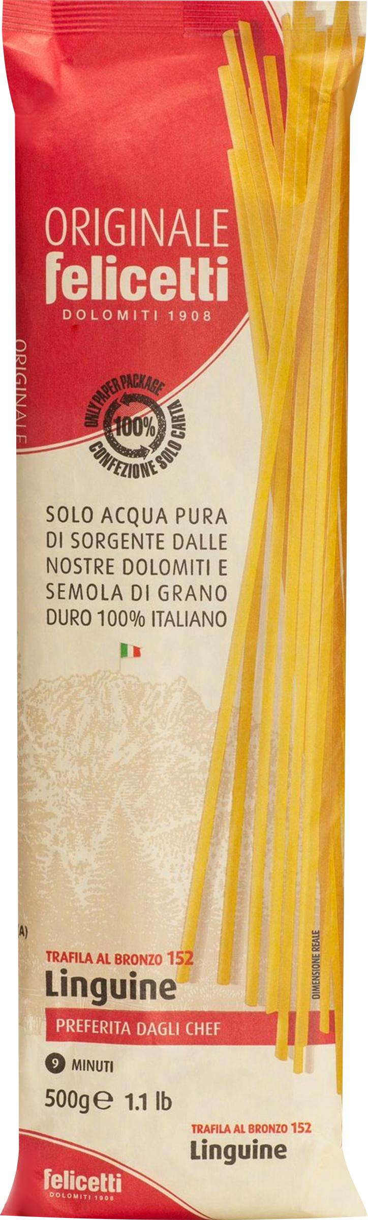 Изображение товара Макароны FELICETTI Лингвини №152, 500г