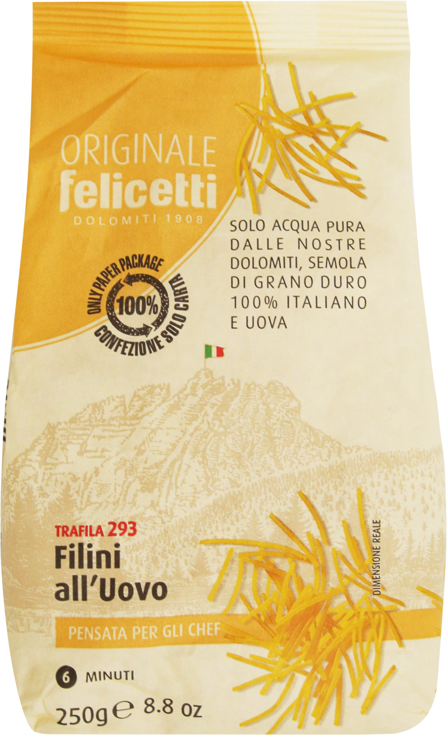 Изображение товара Макароны FELICETTI Филини №293, 250г