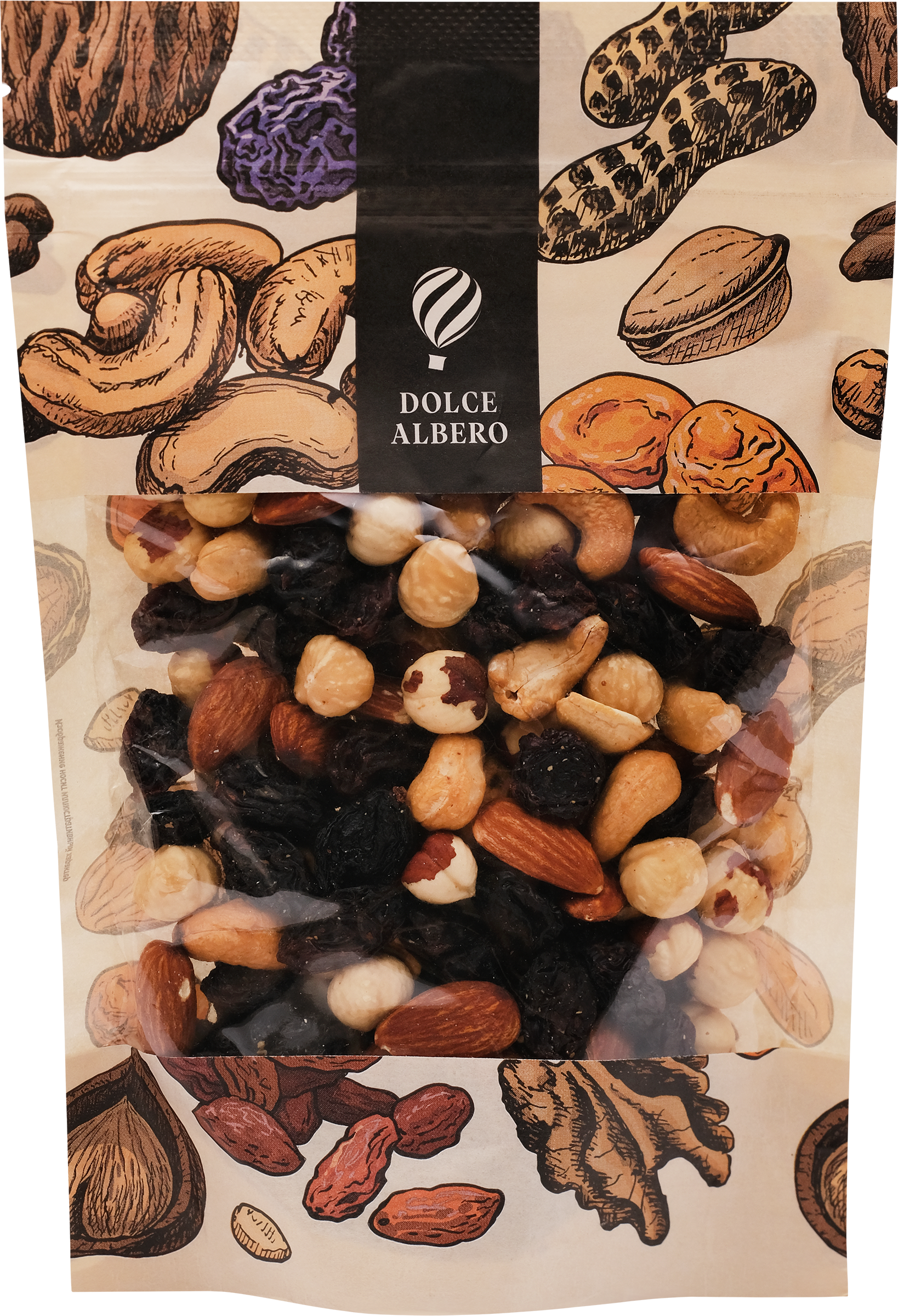 Изображение товара Смесь фруктово-ореховая DOLCE ALBERO жареные орехи и изюм, 150г
