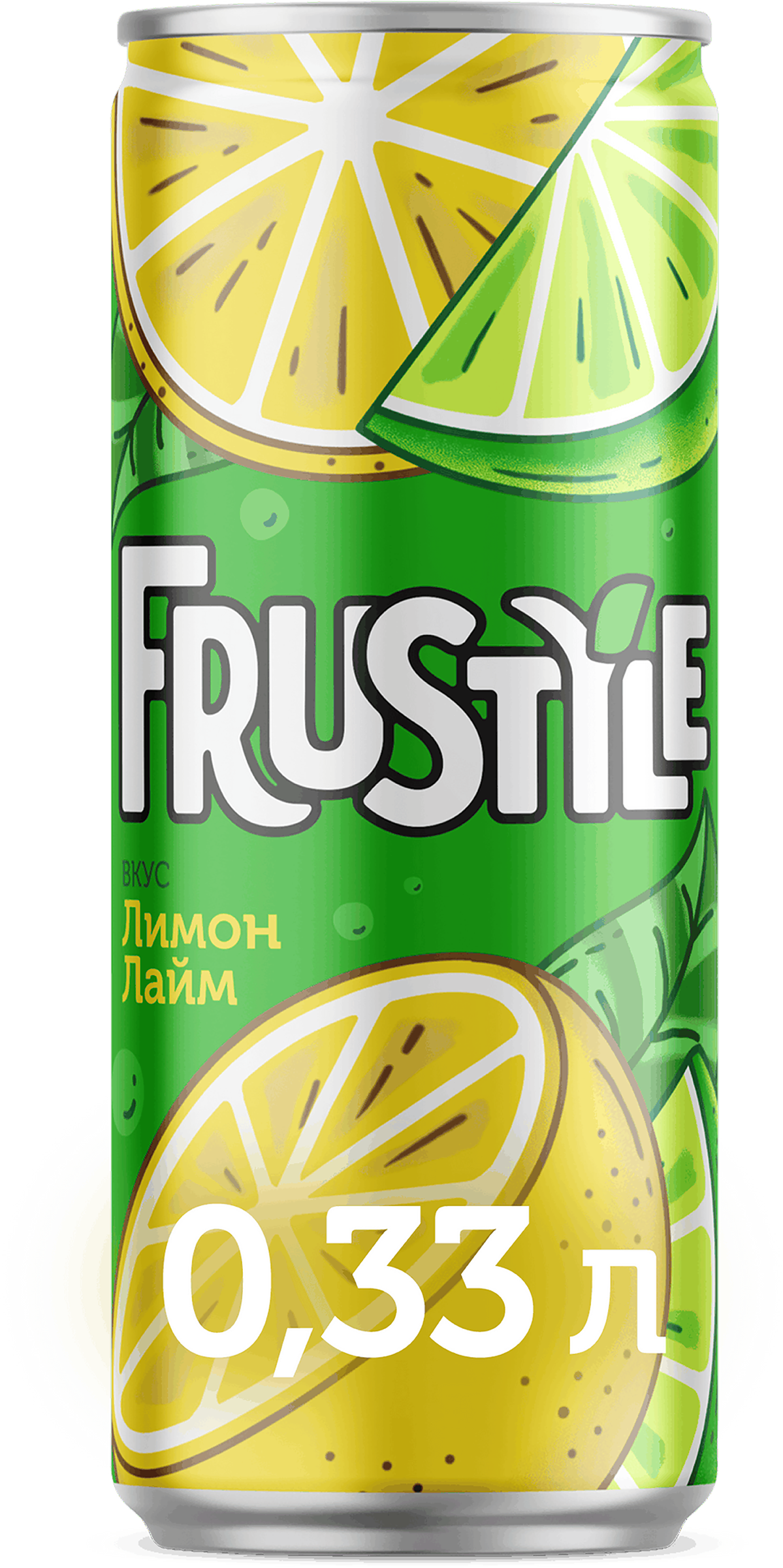 Изображение товара ФРУСТАЙЛ Лимон лайм газированный лимонад 0.33л железная банка