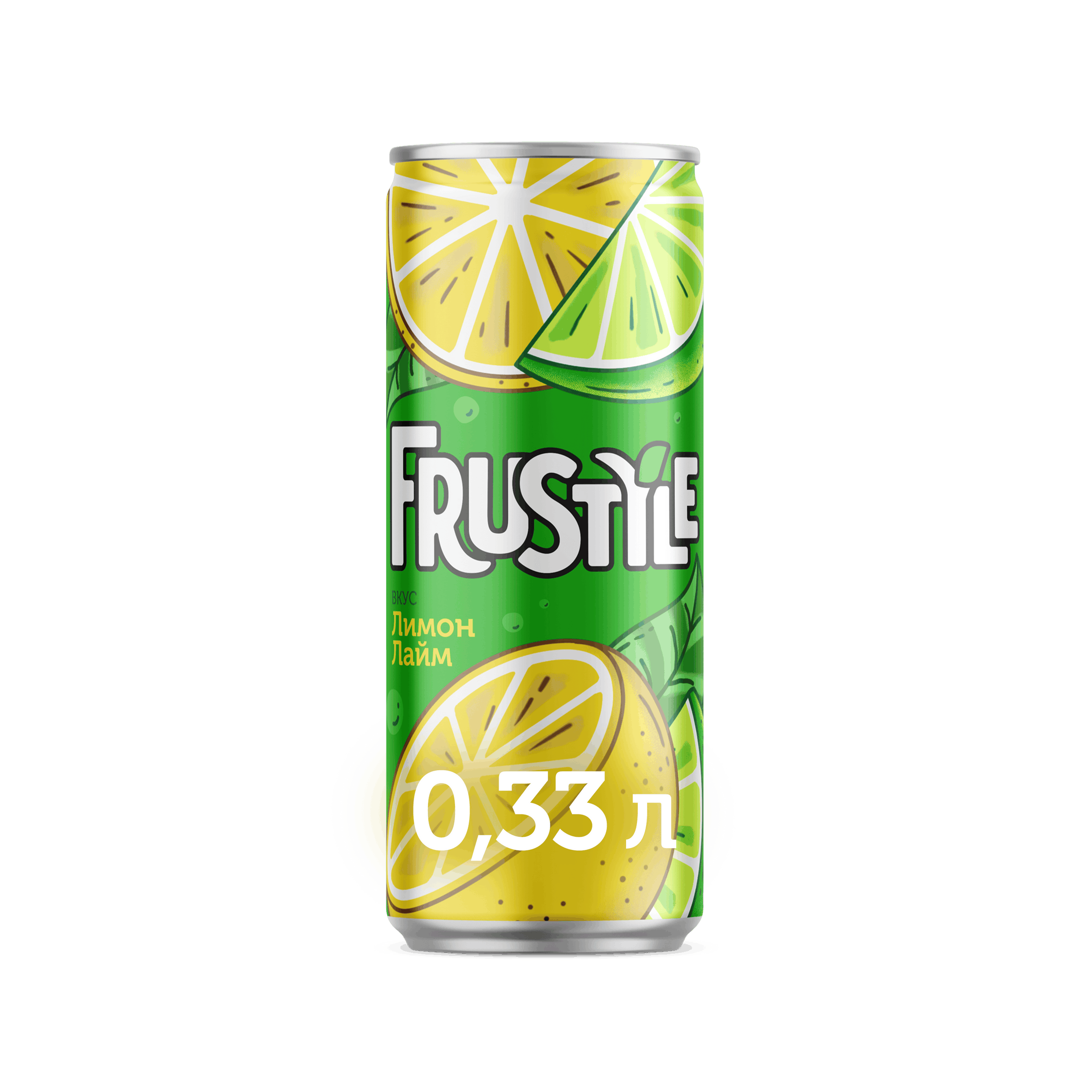 Изображение товара ФРУСТАЙЛ Лимон лайм газированный лимонад 0.33л железная банка