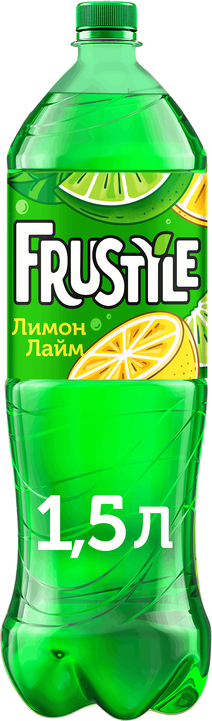 Изображение товара Напиток ФРУСТАЙЛ Лимон, лайм газированный, 1.5л