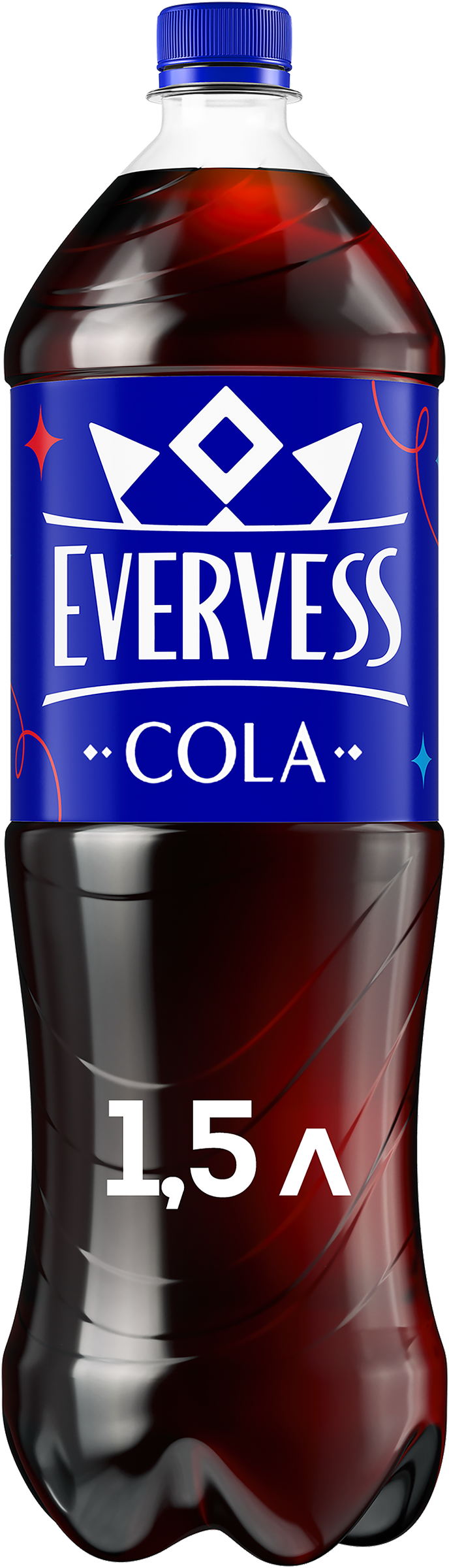 Изображение товара Напиток EVERVESS Кола сильногазированный в пластиковой бутылке 1.5л