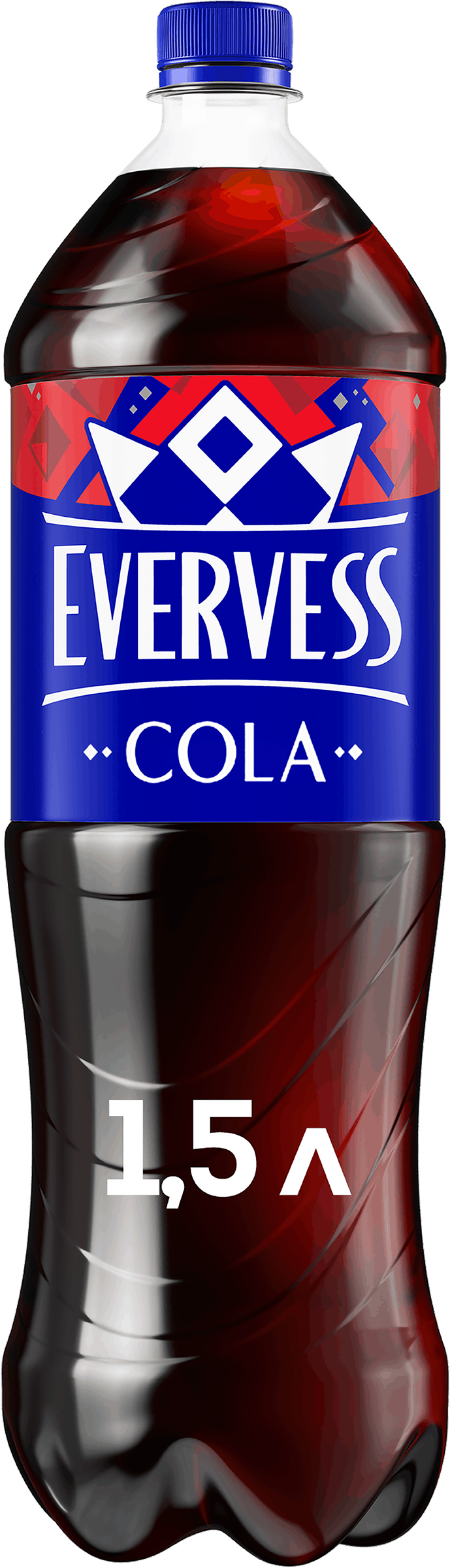 Изображение товара Напиток EVERVESS Кола сильногазированный в пластиковой бутылке 1.5л