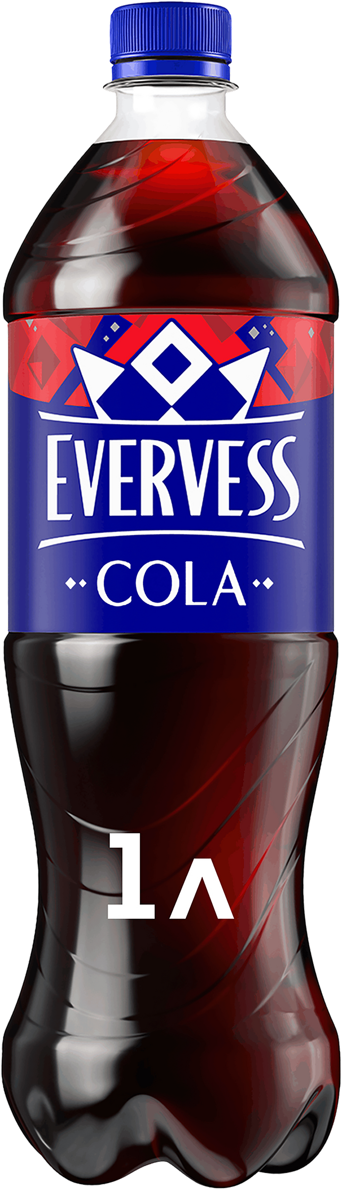 Изображение товара НАПИТОК EVERVESS Кола сильногазированный 1л - освежающий газированный напиток