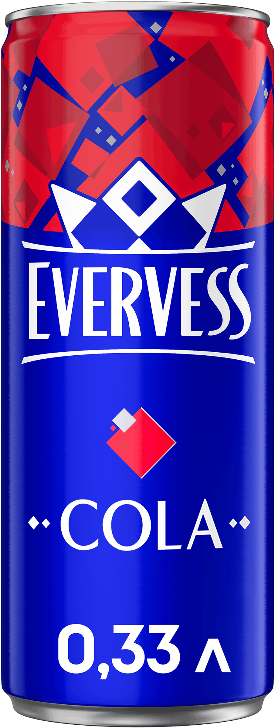 Изображение товара Напиток EVERVESS Кола сильногазированный, 0.33л