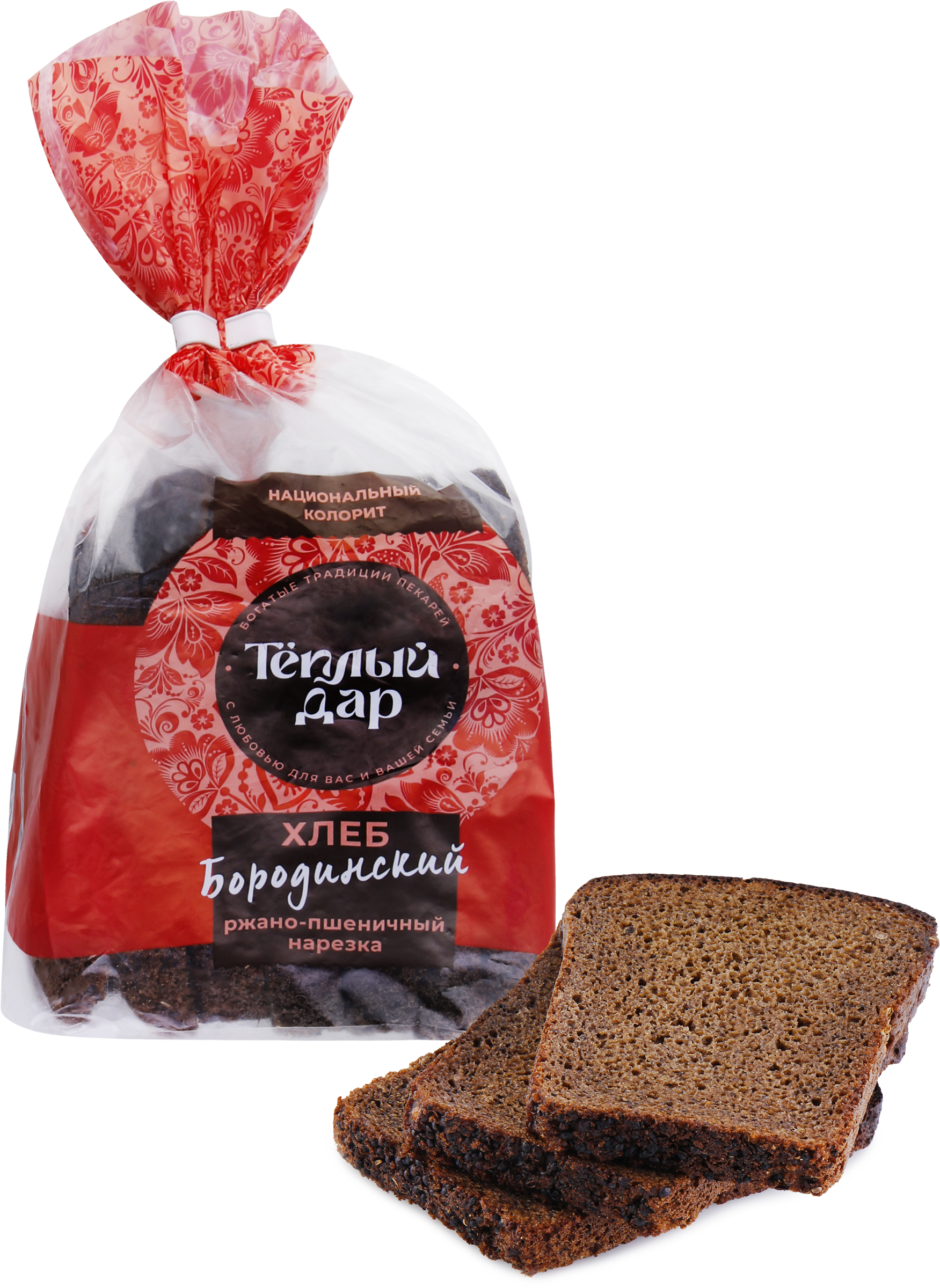 Изображение товара Хлеб ТЕПЛЫЙ ДАР Бородинский, в нарезке, 350г
