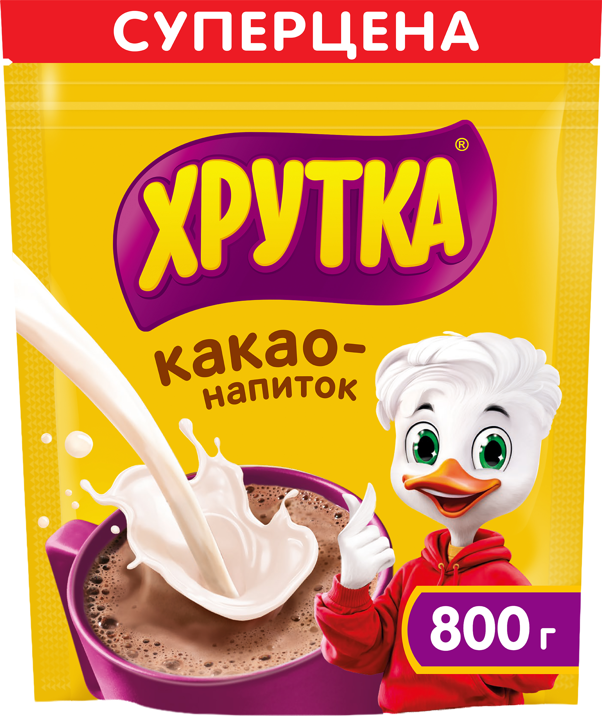 Изображение товара Какао-напиток ХРУТКА быстрорастворимый 800г - насыщенный шоколадный вкус