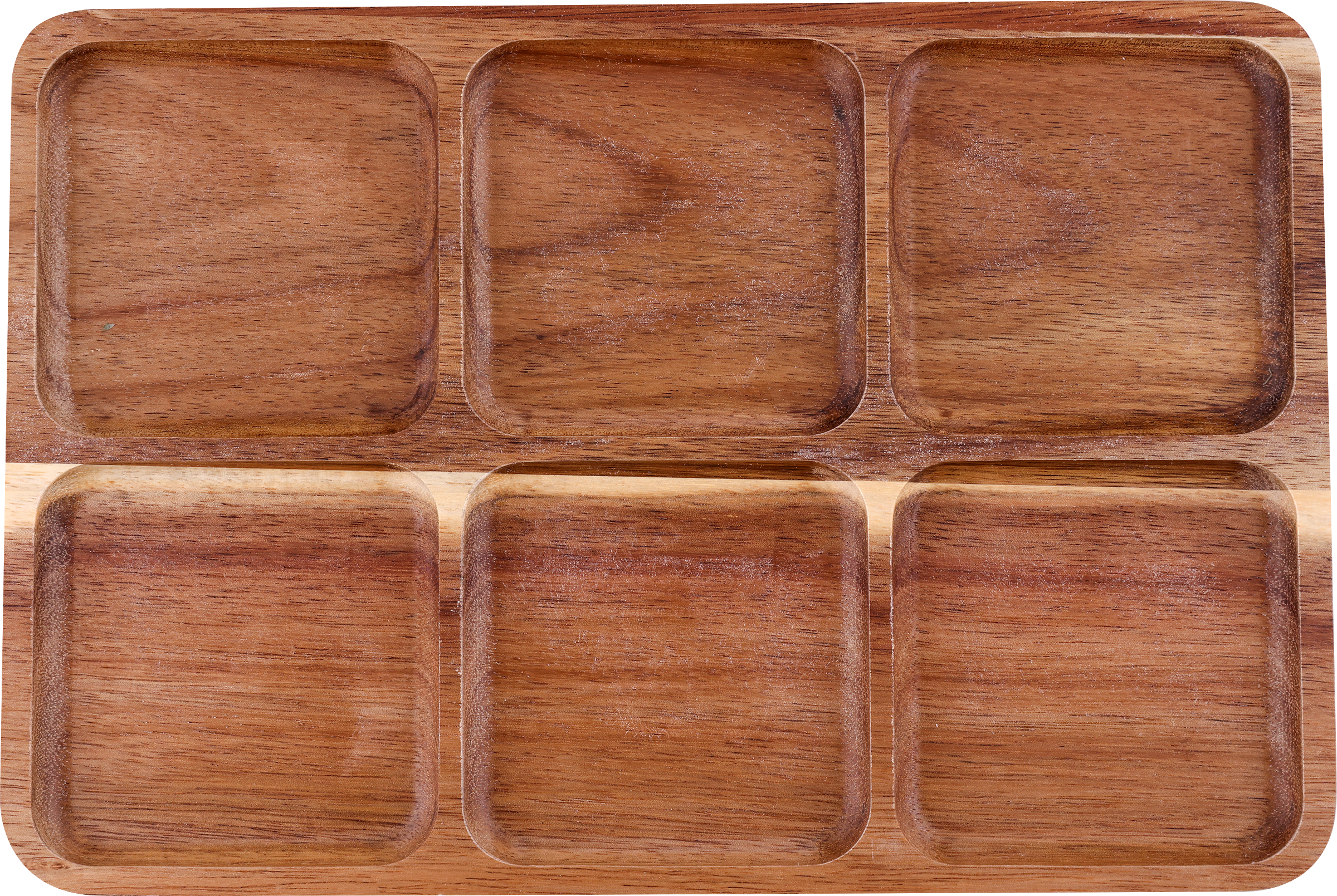 Изображение товара Менажница из акации HOMECLUB Cell 19х28см разделенная для сервировки стола