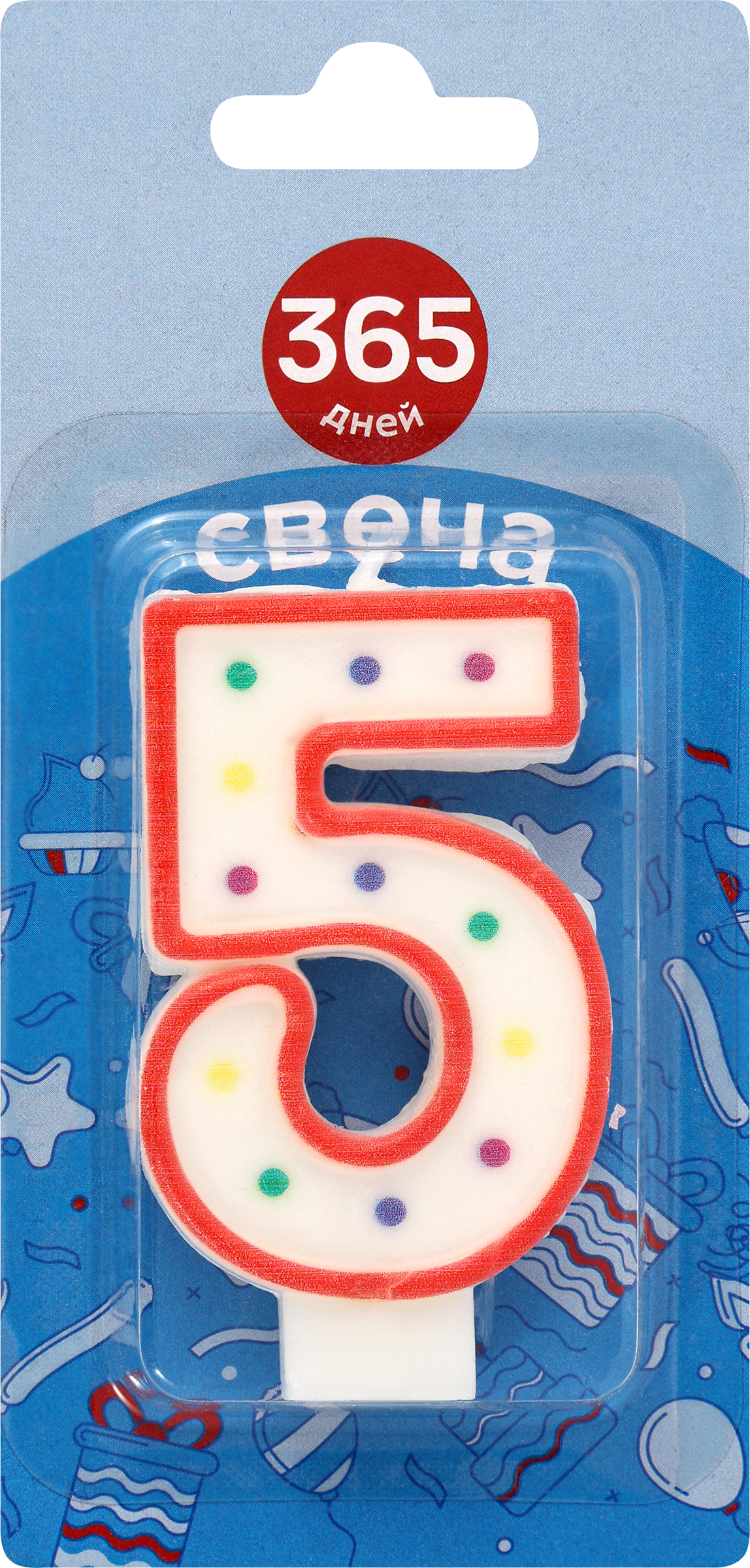 Изображение товара Свечи для торта 365 ДНЕЙ Цифра 5
