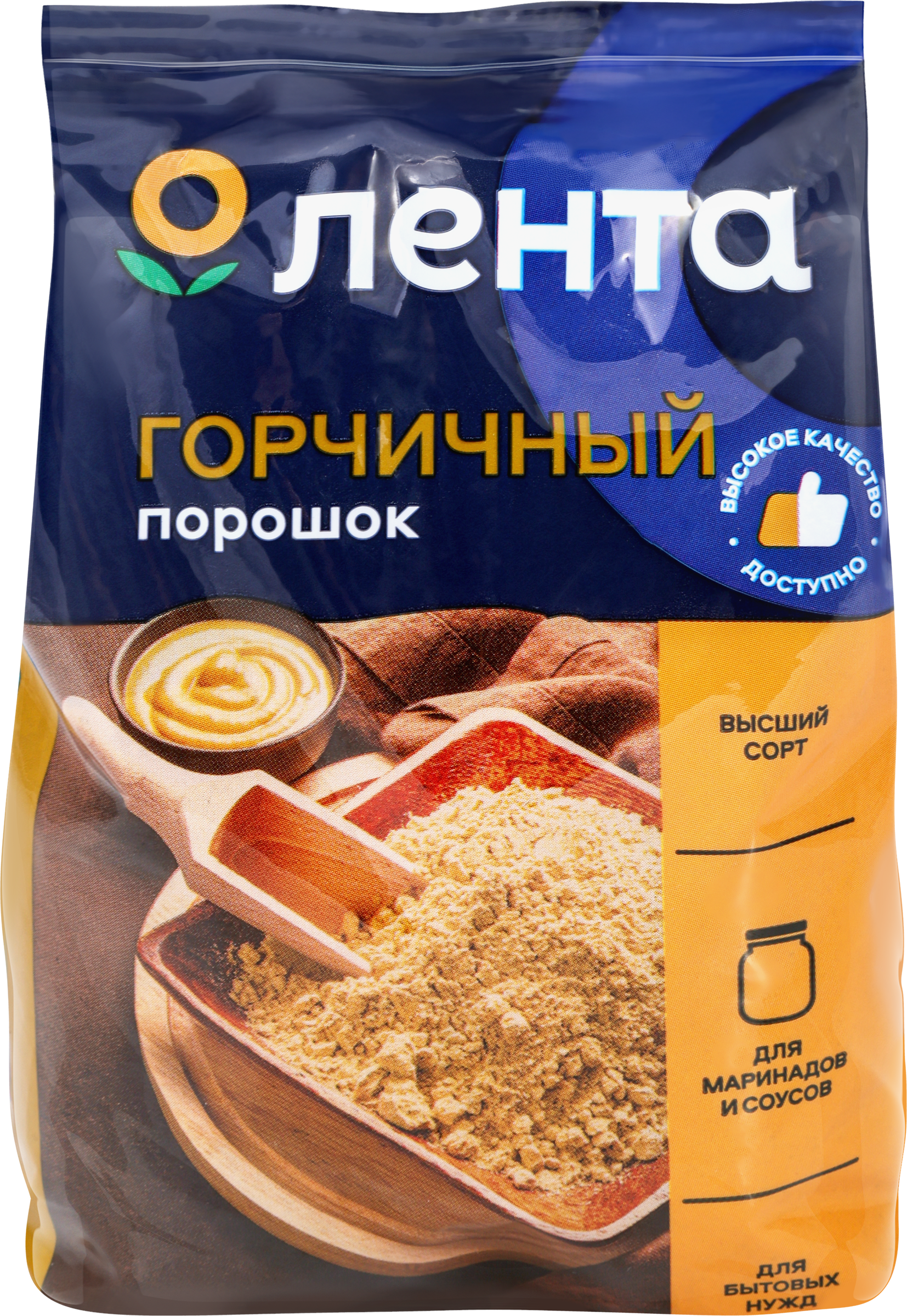 Изображение товара Горчичный порошок ЛЕНТА, 200г - для приготовления соусов и маринадов