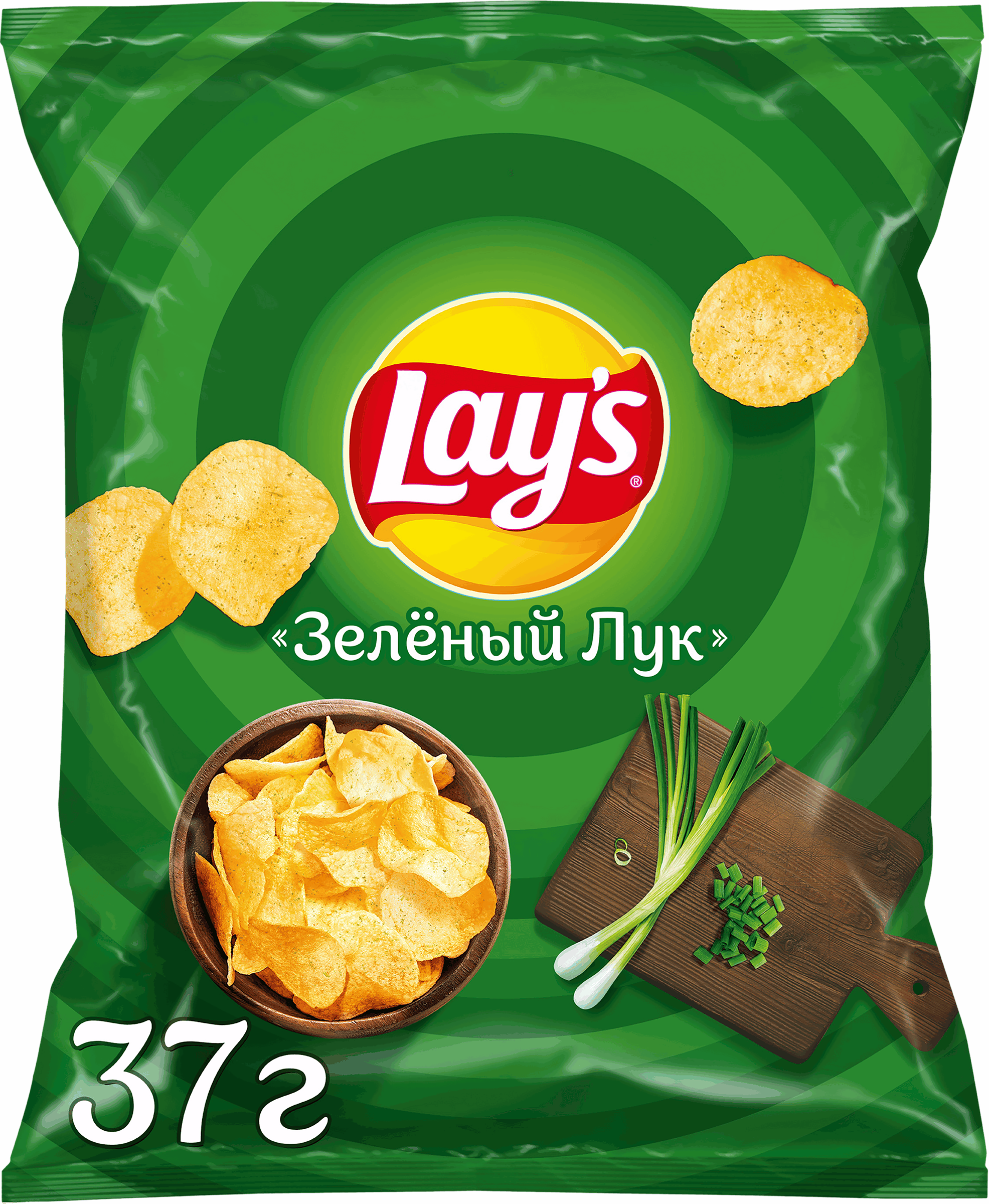 Изображение товара Чипсы картофельные LAY'S со вкусом молодого зеленого лука, 37г