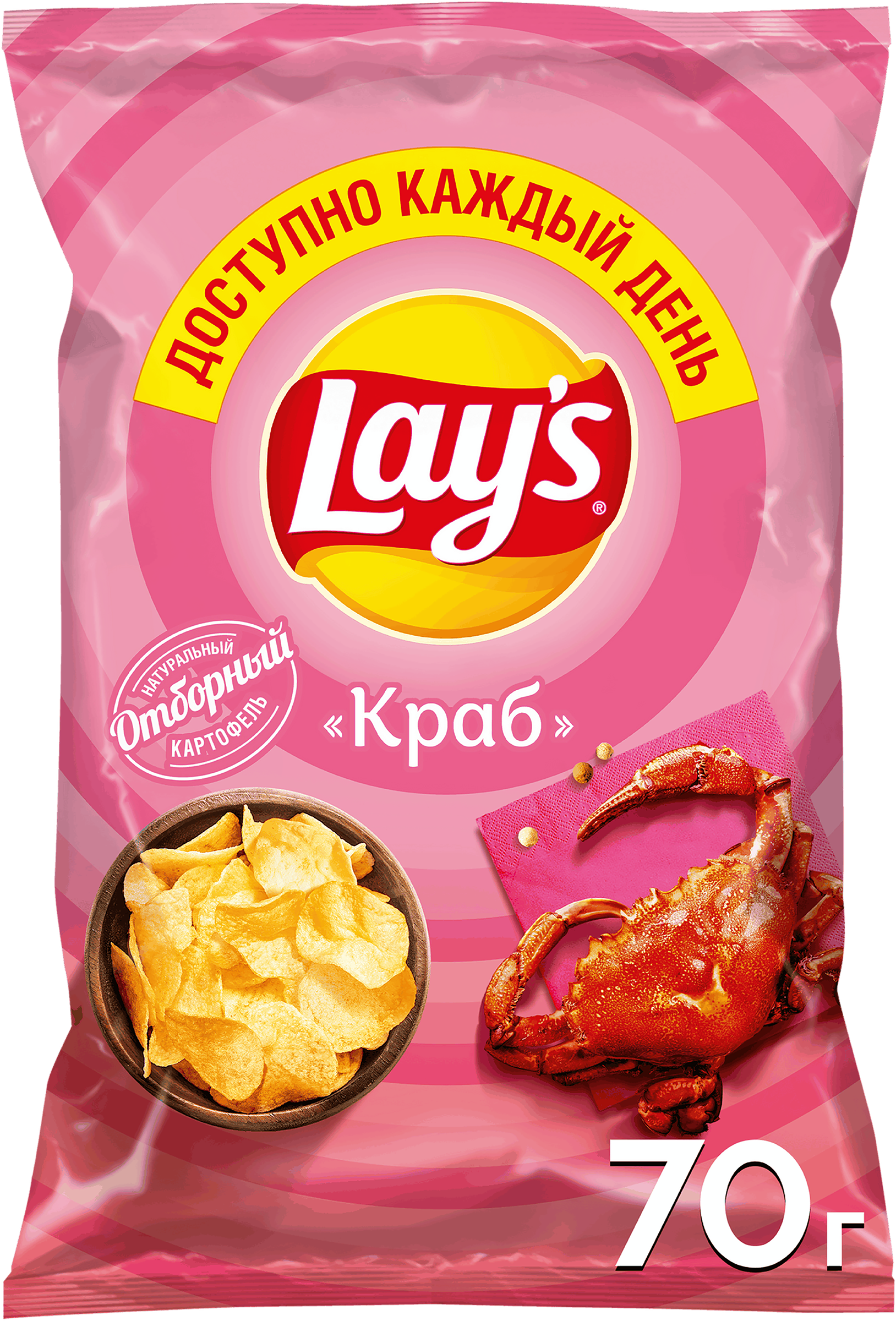 Изображение товара Чипсы картофельные LAY'S со вкусом краба, 70г