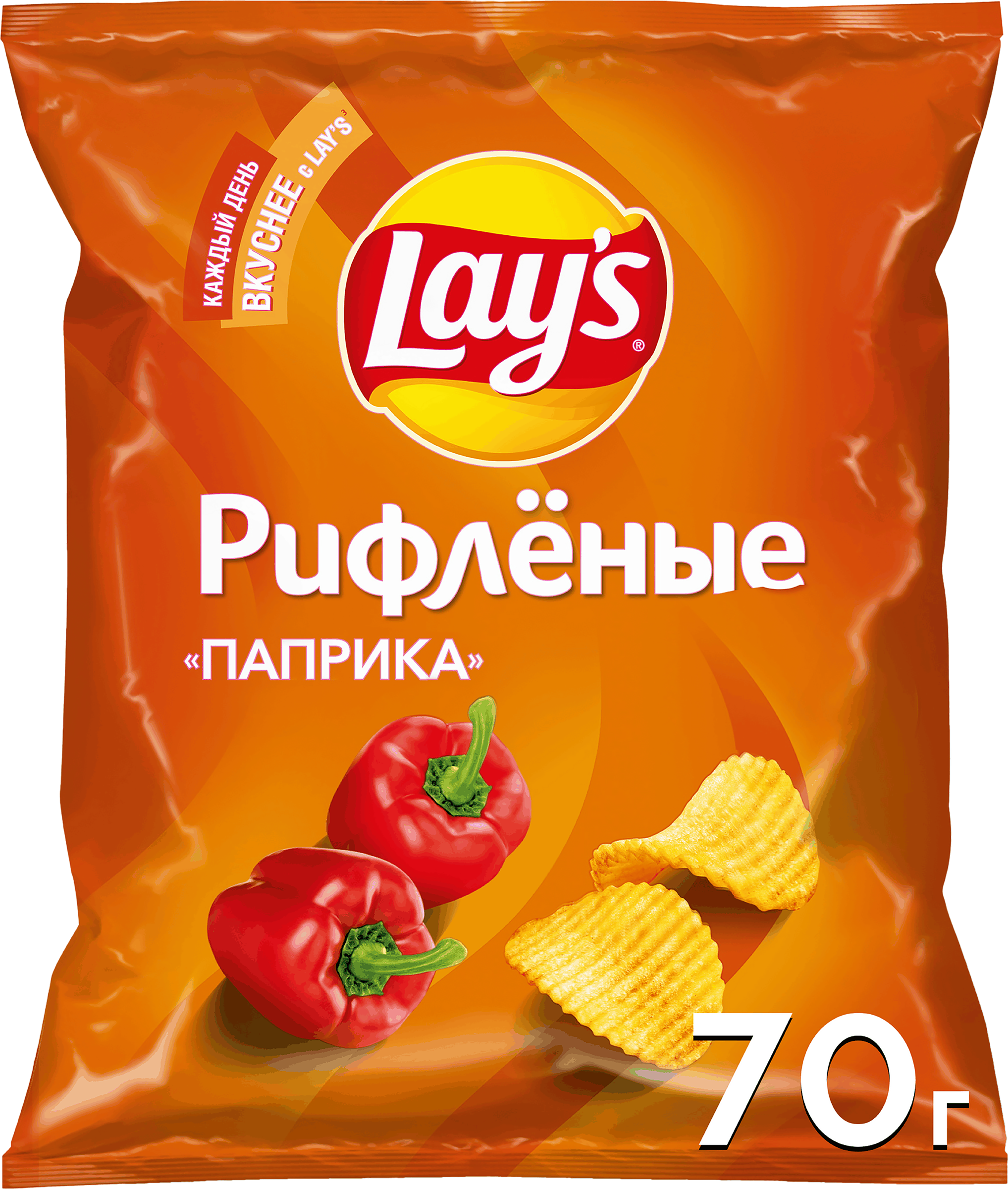 Изображение товара Чипсы картофельные Rифленые со вкусом паприки 70г LAY'S