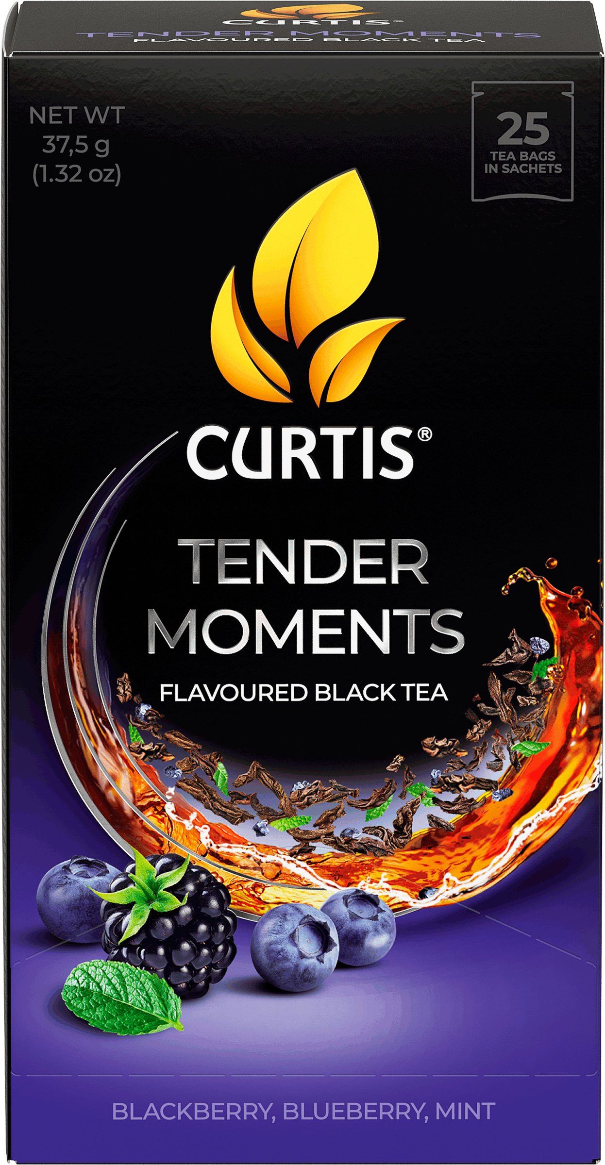 Изображение товара Чай черный CURTIS Tender Moments арома 25 пакетиков с ягодным вкусом