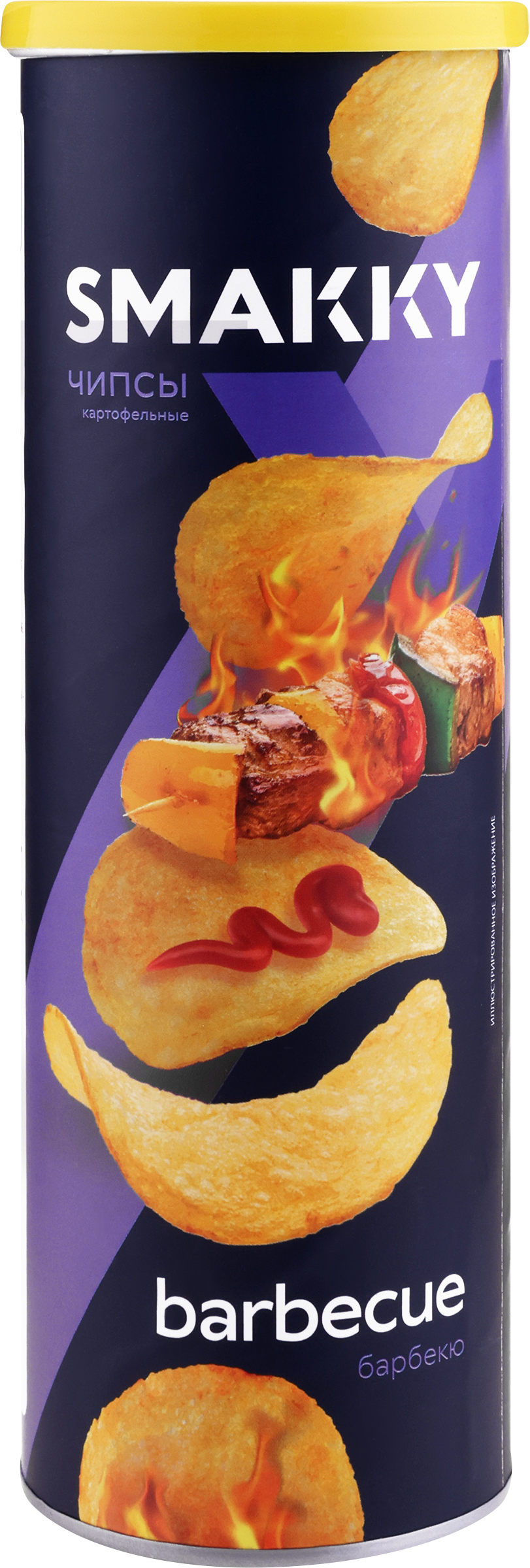 Изображение товара Картофельные чипсы SMAKKY со вкусом барбекю 110г вкусная закуска