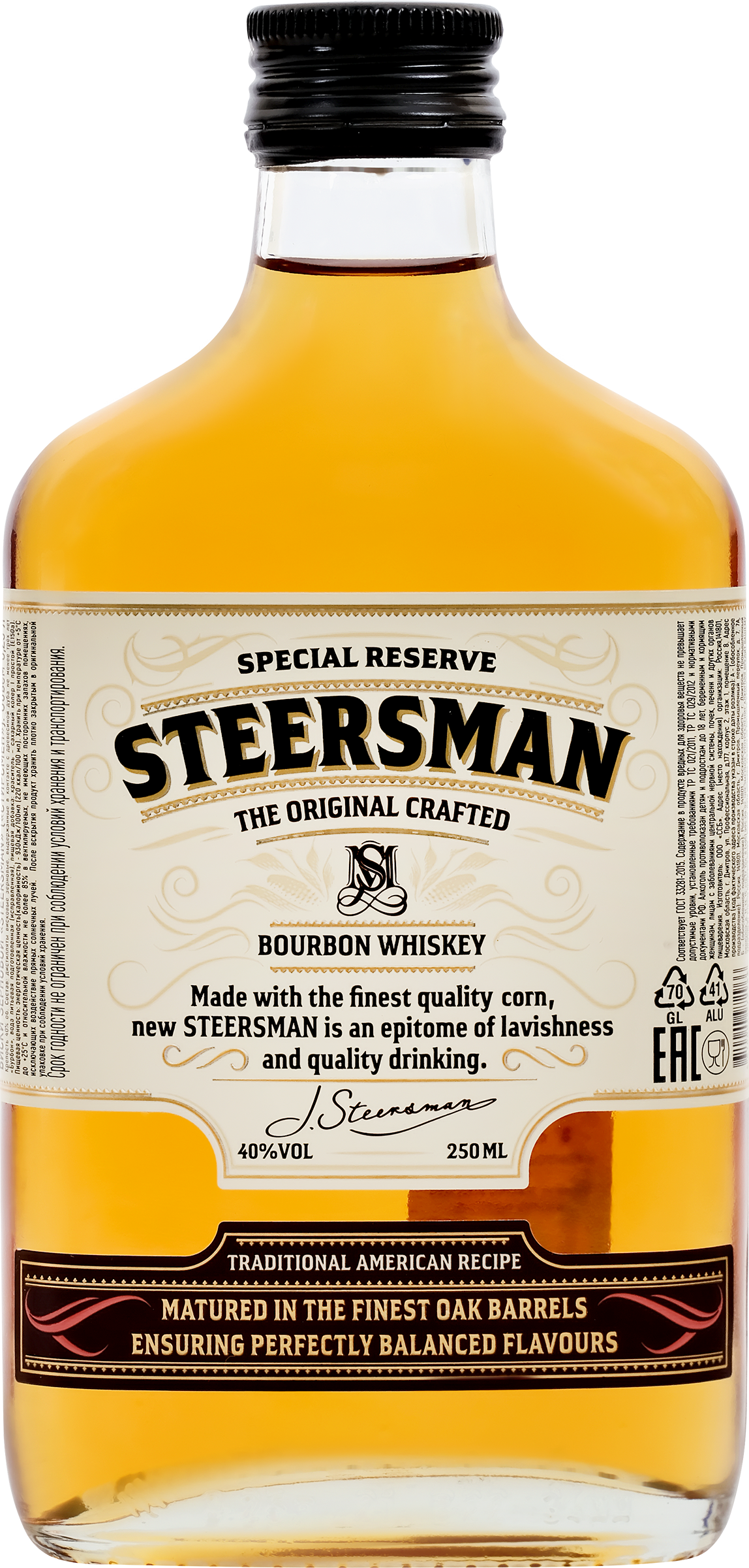 Изображение товара Виски STEERSMAN зерновой 40%, 0.25л