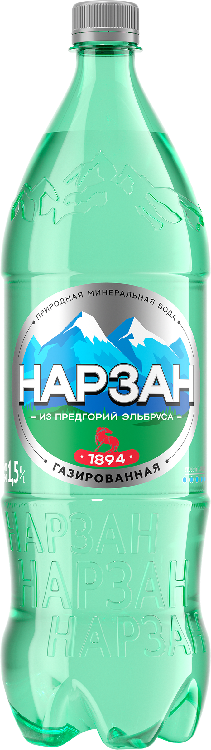 Изображение товара Минеральная вода НАРЗАН газированная 1.5л в пластиковой бутылке