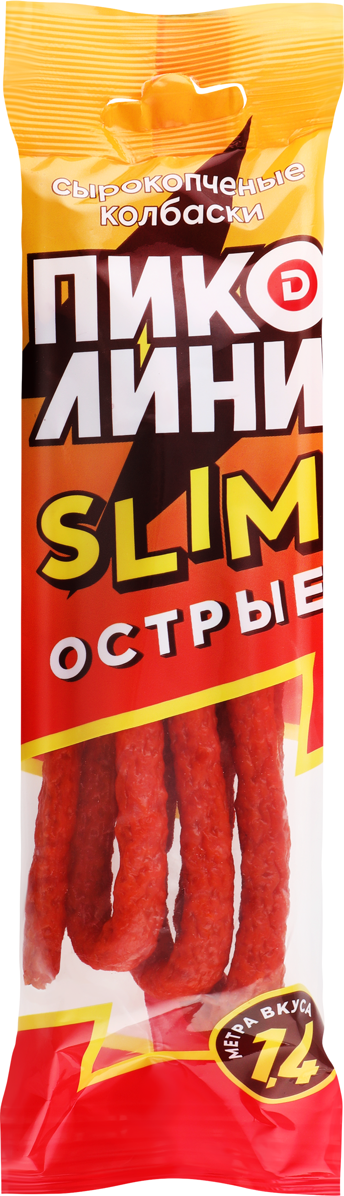 Изображение товара Сырокопченые острые колбаски ДЫМОВ Пиколини слим 70г вкусный перекус