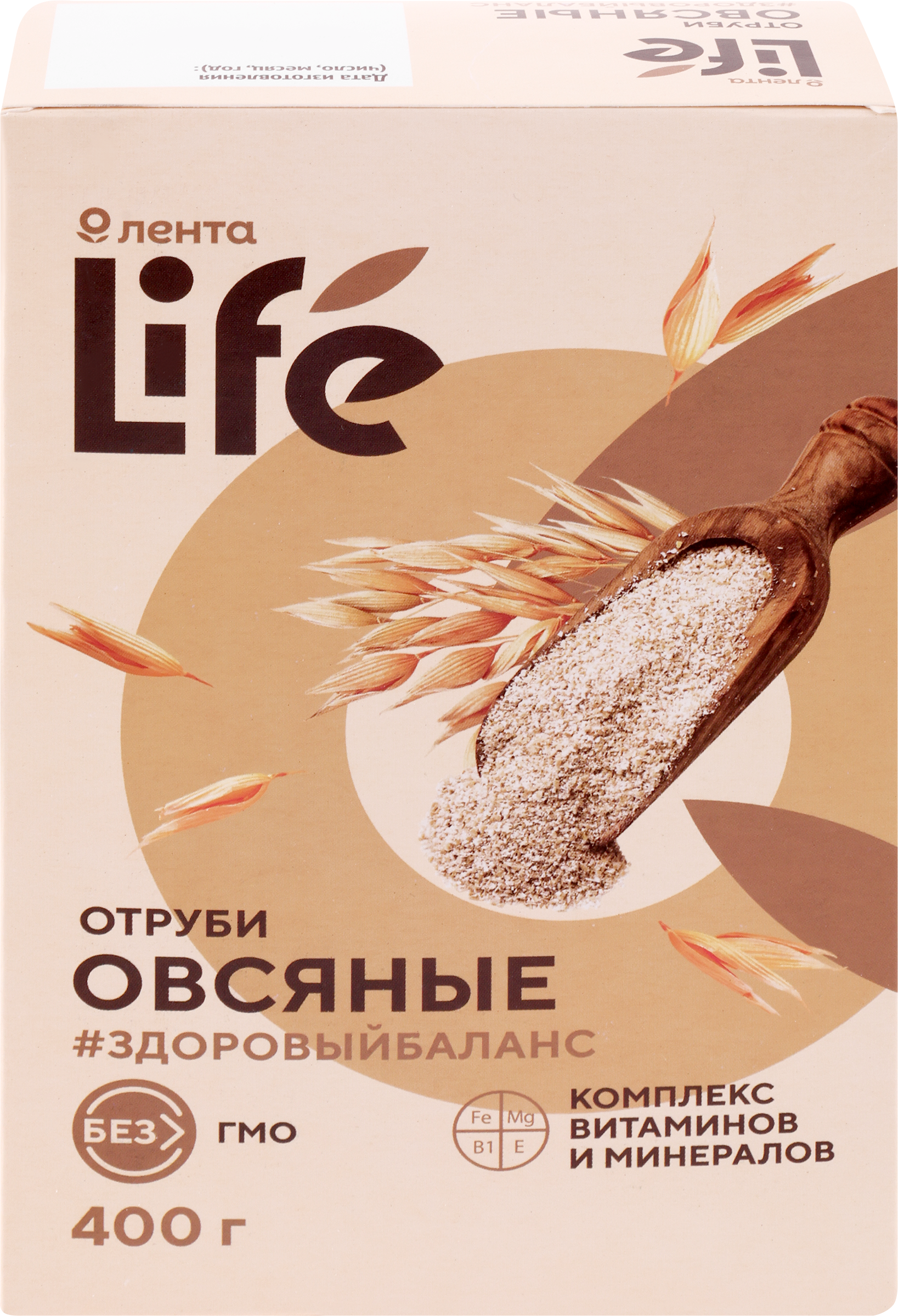 Изображение товара Отруби овсяные ЛЕНТА LIFE, 400г
