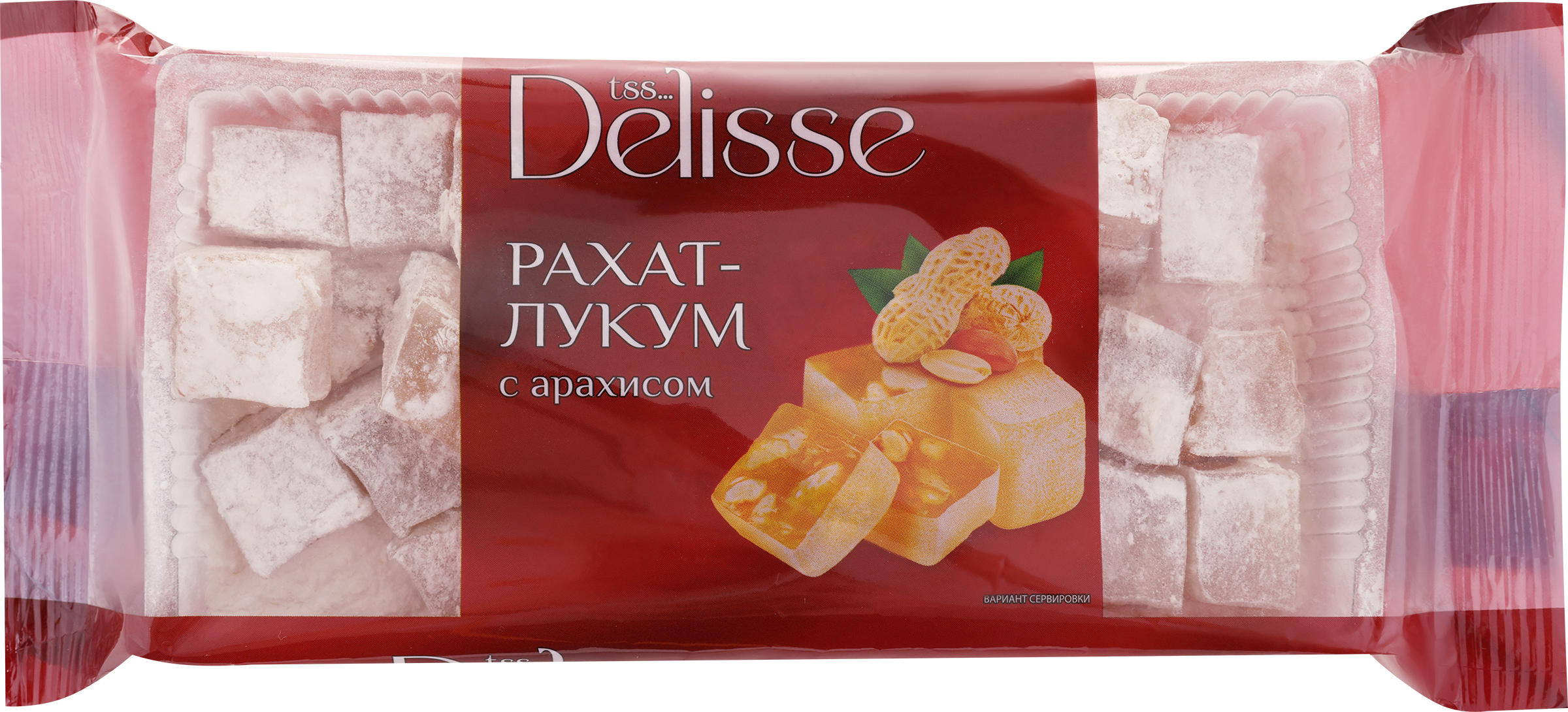 Изображение товара Рахат-лукум DELISSE с арахисом 250г натуральный десерт