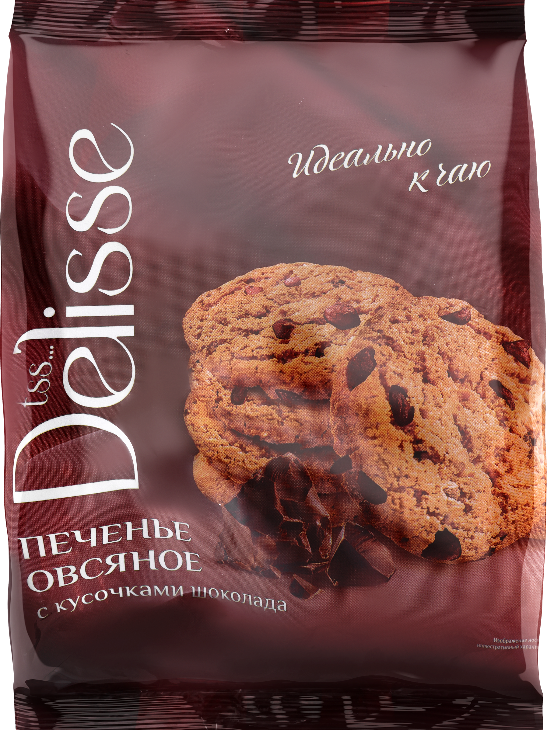 Изображение товара Печенье овсяное DELISSE с кусочками шоколада 300г вкусное лакомство