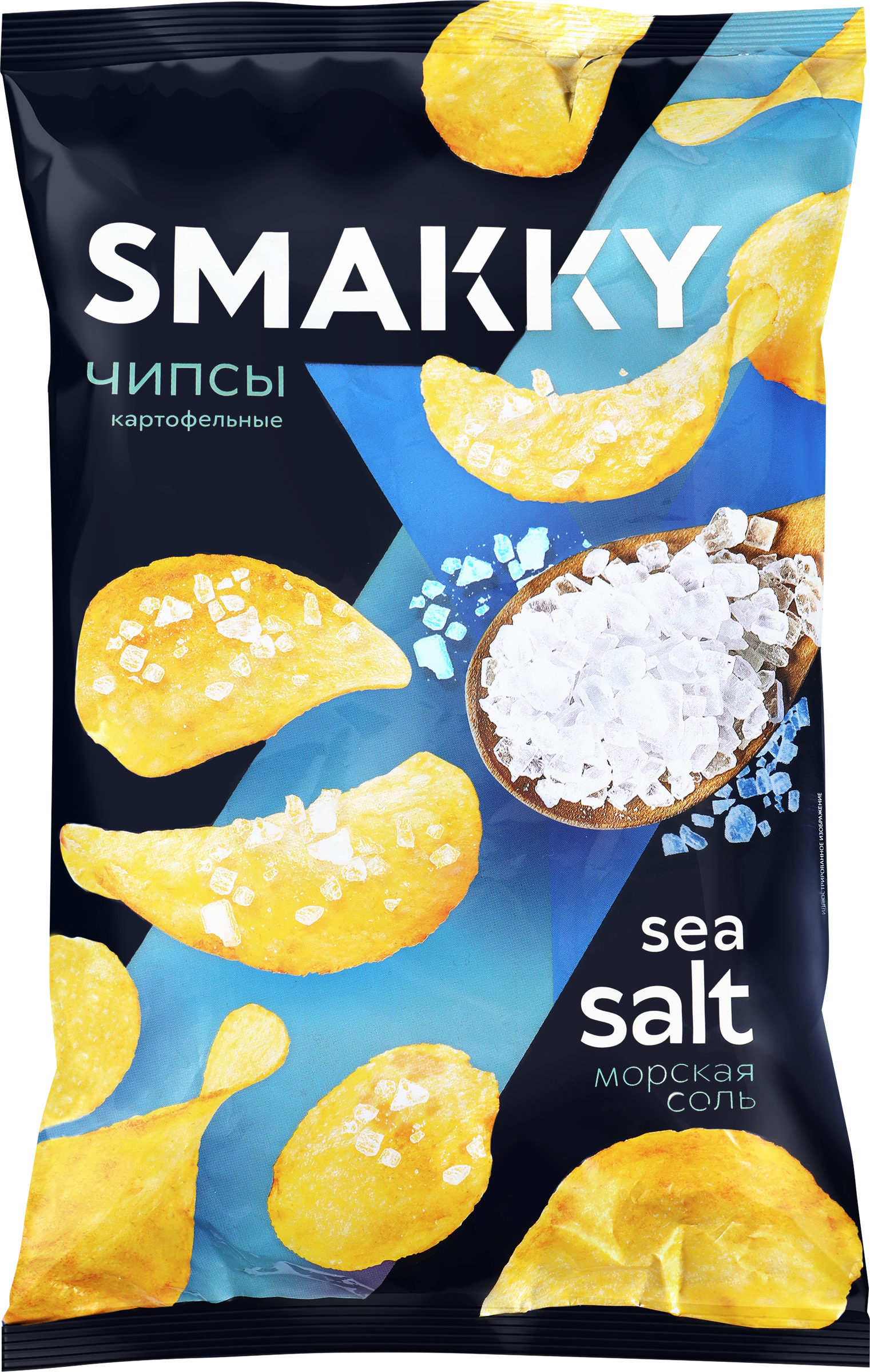 Изображение товара Чипсы картофельные SMAKKY с солью, 180г