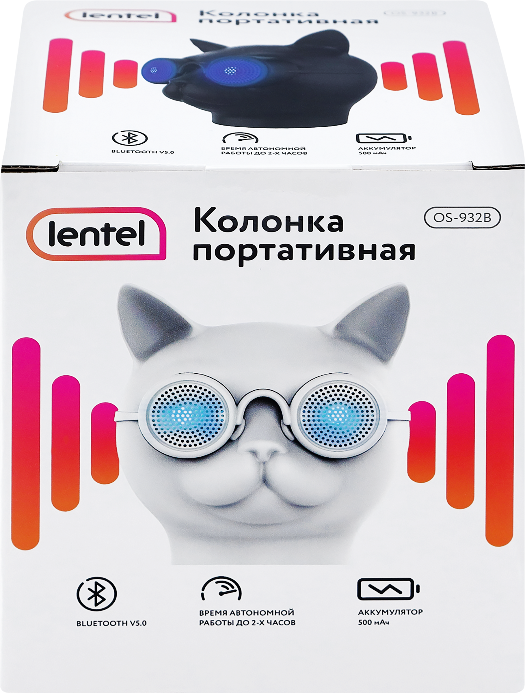 Изображение товара Колонка портативная LENTEL Кот, Арт. OS-932B
