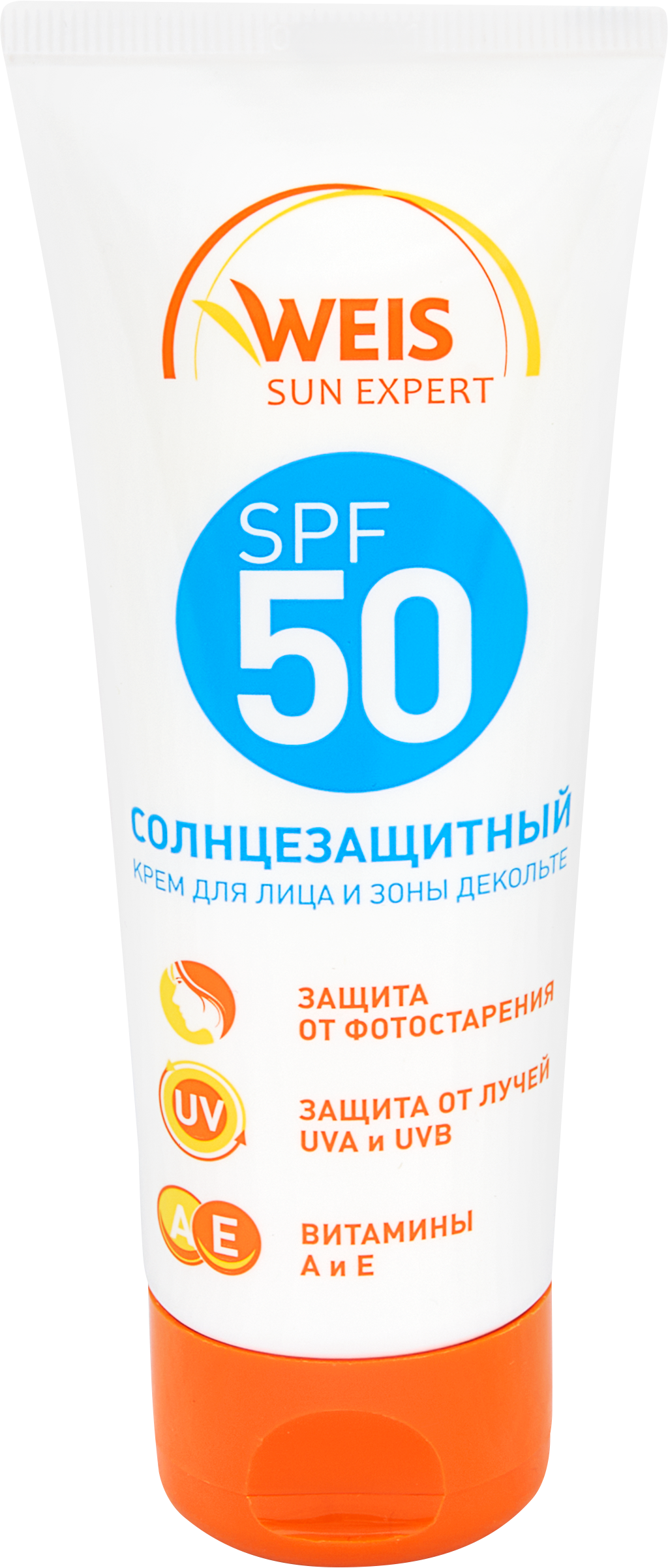 Изображение товара Крем солнцезащитный для лица и зоны декольте WEIS SPF50, 75мл