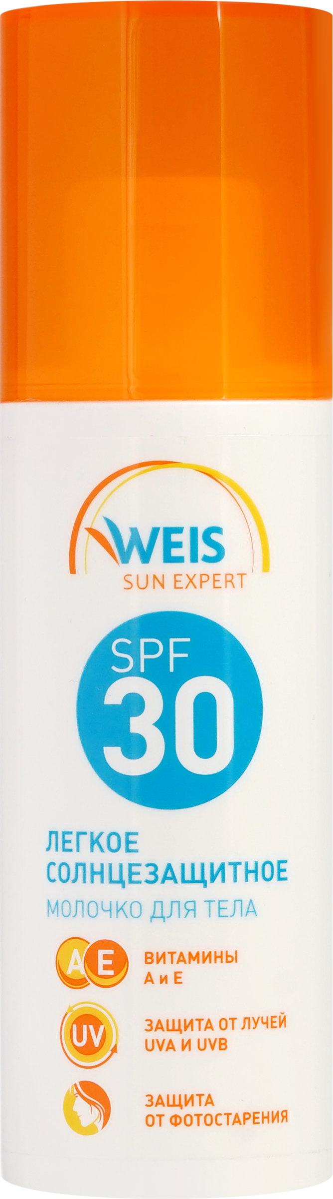 Изображение товара Молочко солнцезащитное для тела WEIS Легкое SPF30, 140мл