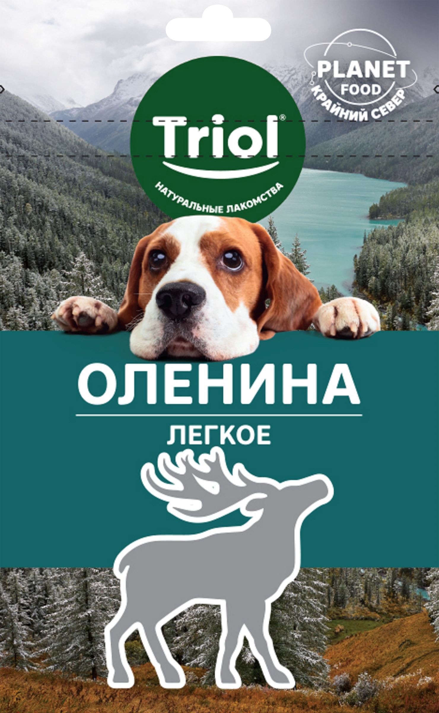 Изображение товара Лакомство для собак TRIOL PLANET FOOD Легкое оленя, 30г
