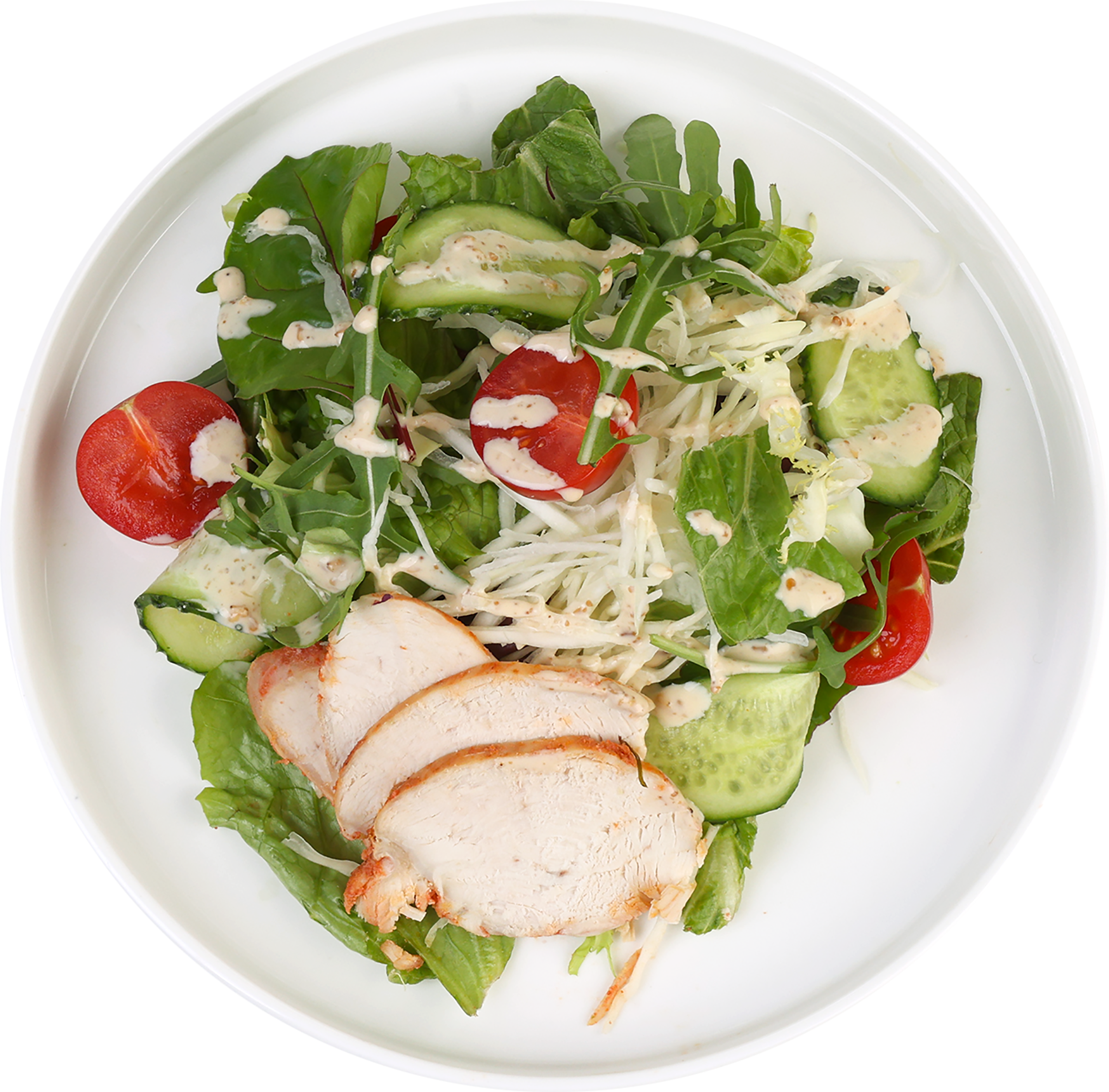 Изображение товара Салат ЛЕНТА FRESH Фреш с куриной грудкой 150г - свежий полезный готовый салат