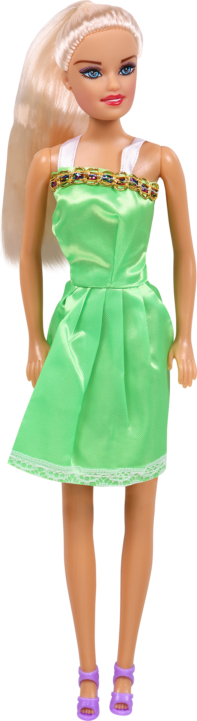 Изображение товара Игрушка BIGGA Кукла в платье 29 см для девочек подарочный аксессуар