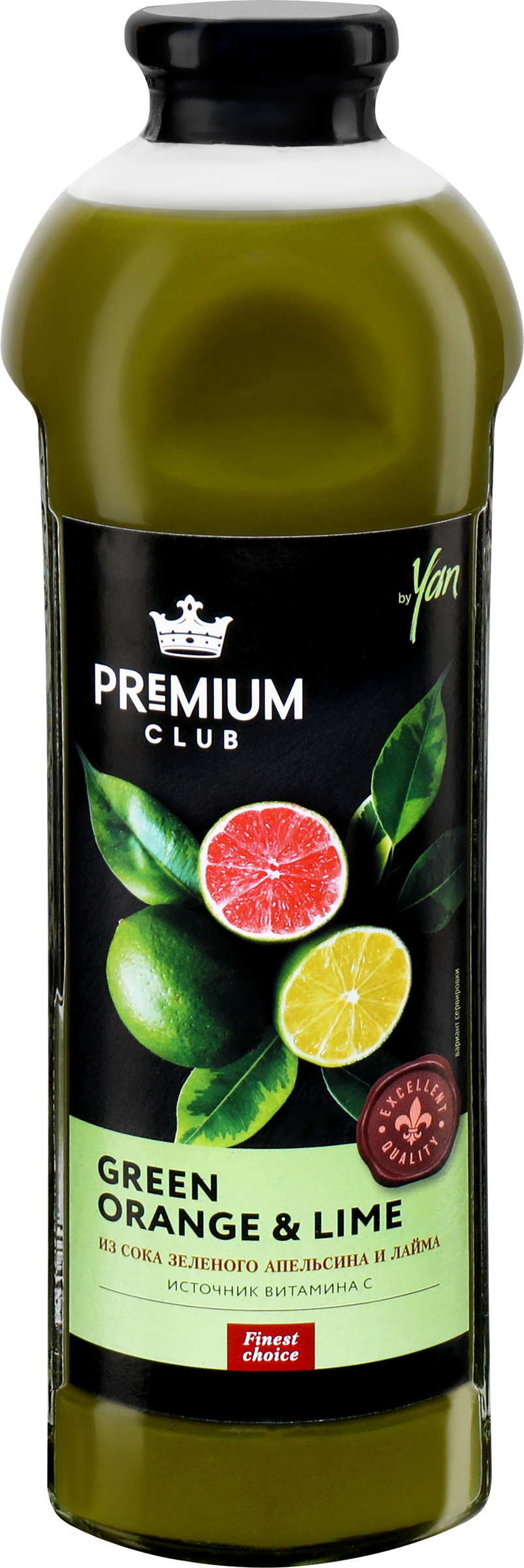 Изображение товара Напиток сокосодержащий PREMIUM CLUB из зеленого апельсина и лайма 0.93л