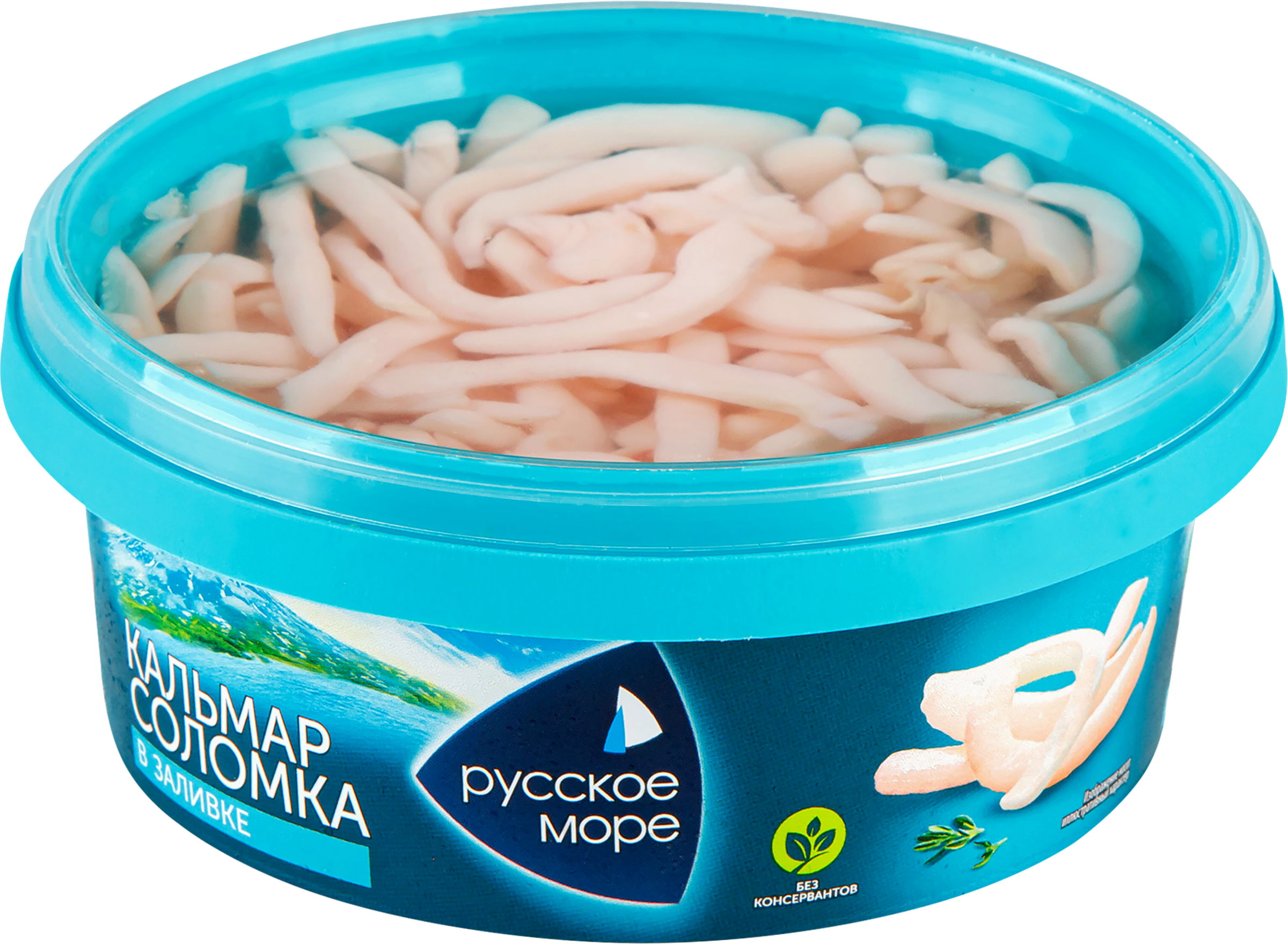 Изображение товара Кальмар РУССКОЕ МОРЕ мясо соломкой в заливке, 300г