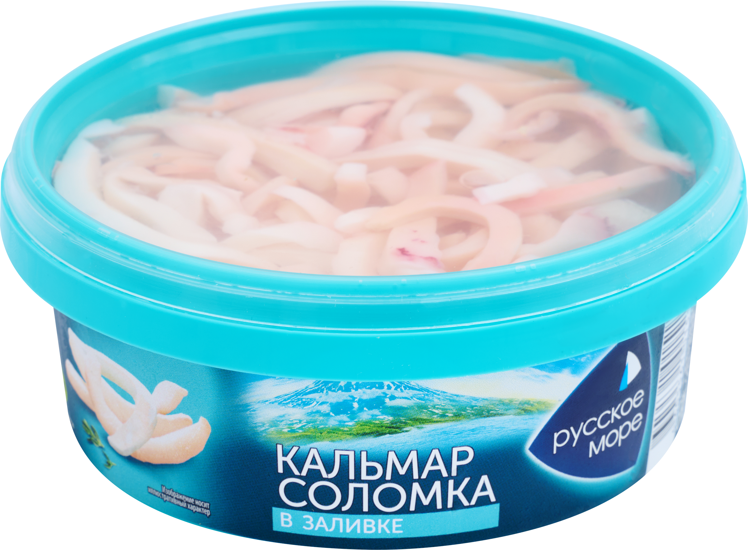 Изображение товара Кальмар соломкой в заливке РУССКОЕ МОРЕ 300г охлажденный