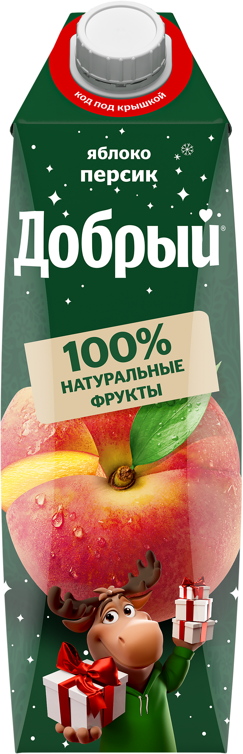 Изображение товара Напиток сокосодержащий ДОБРЫЙ Яблоко, персик 1л