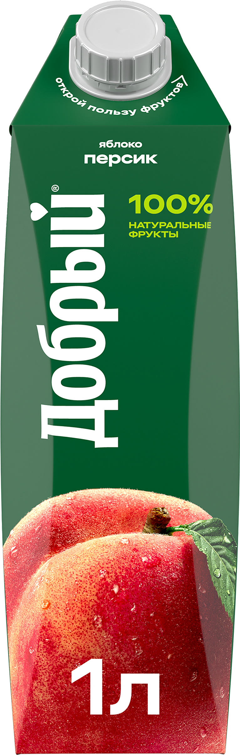 Изображение товара Напиток сокосодержащий ДОБРЫЙ Яблоко, персик 1л
