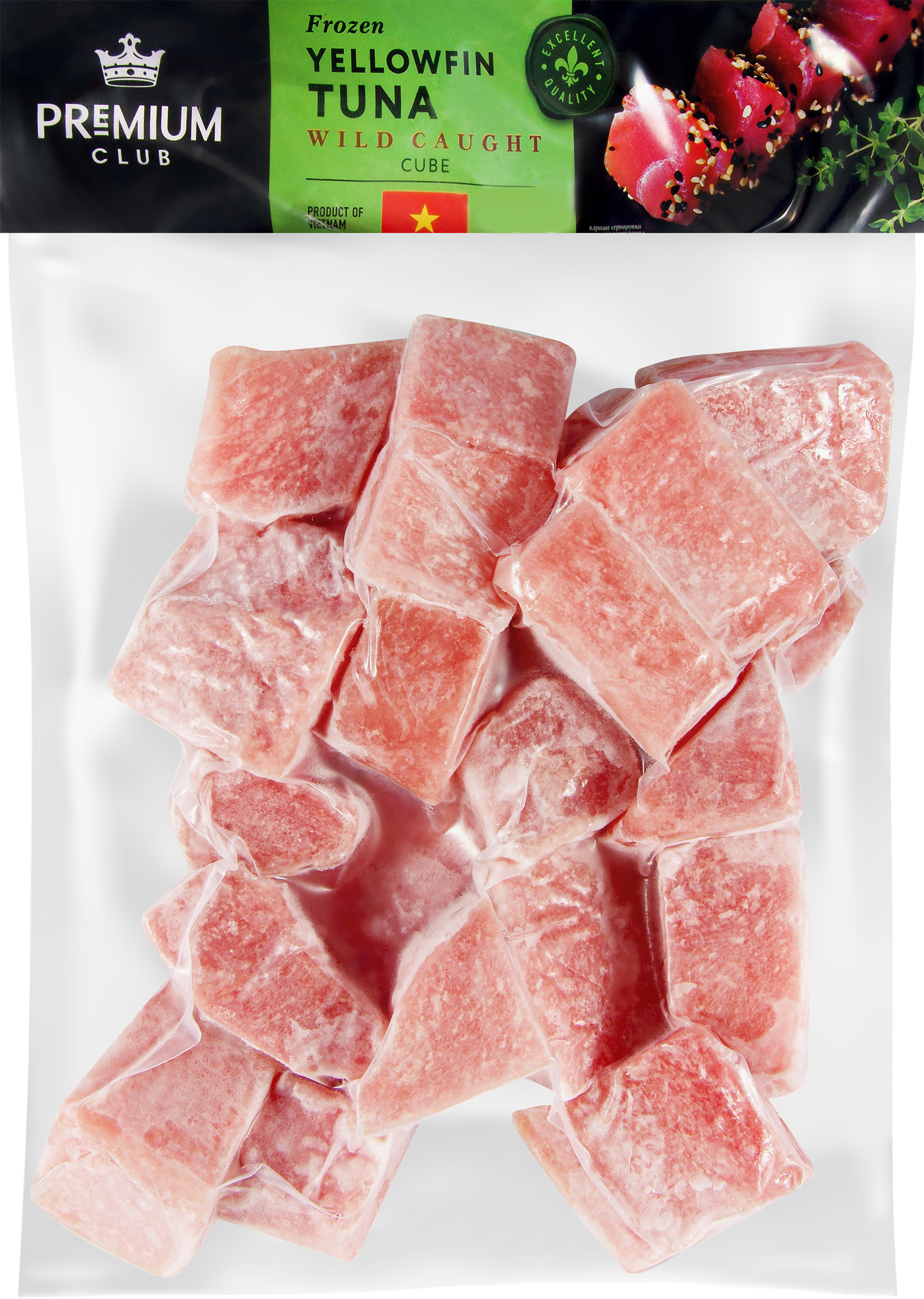Изображение товара Тунец замороженный PREMIUM CLUB кусочки 500г - свежий и полезный морепродукт