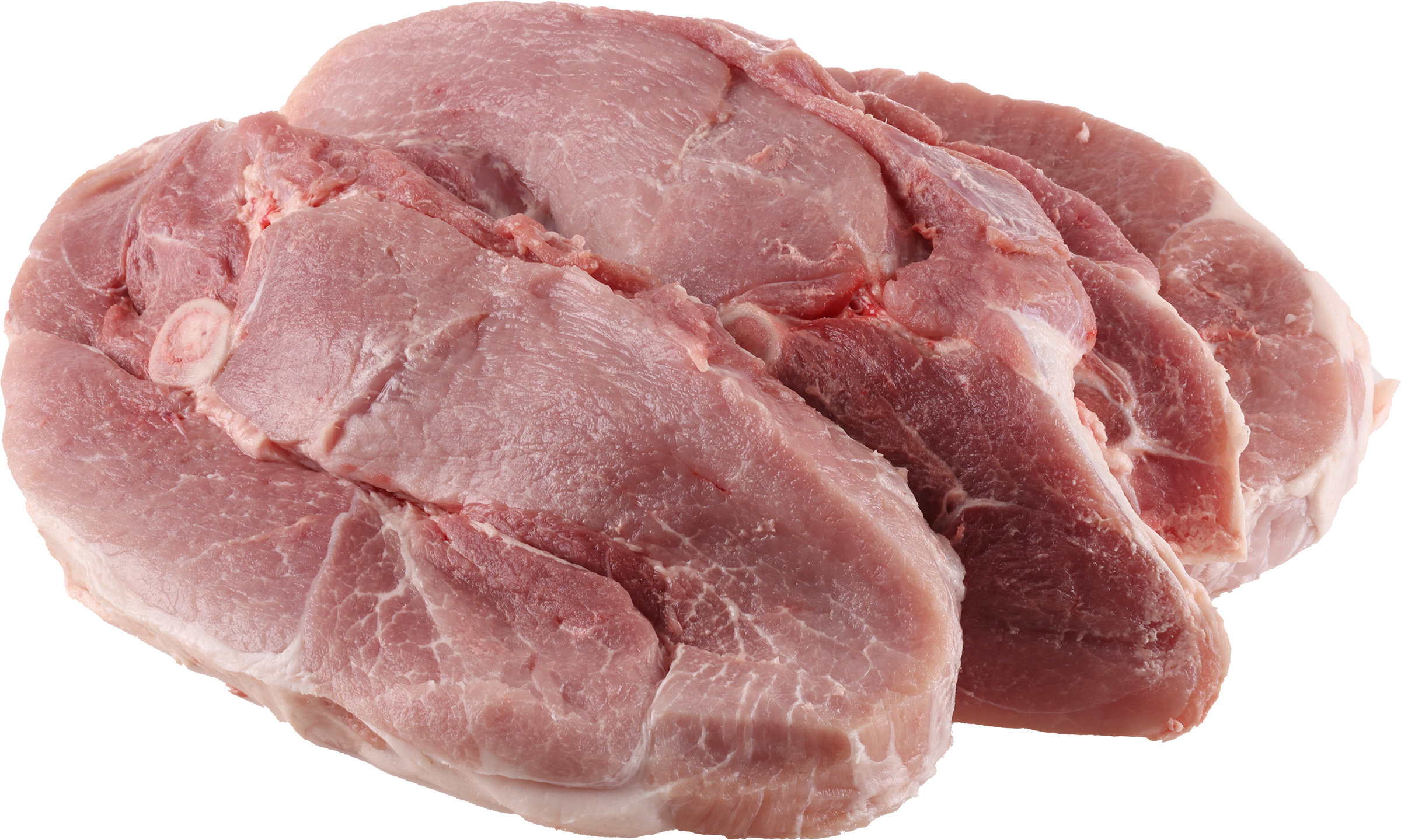 Изображение товара Окорок свиной на кости без шкуры, качественный продукт для запекания и жарки