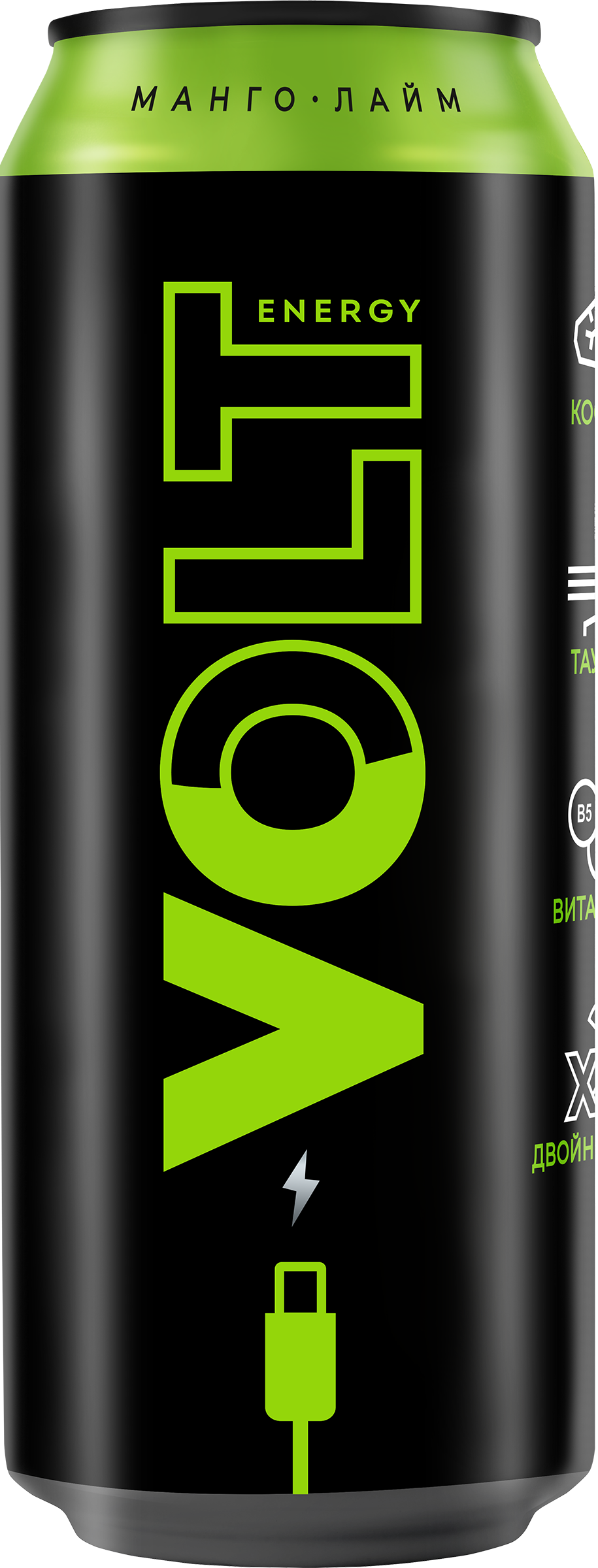 Изображение товара Напиток энергетический VOLT ENERGY Манго, лайм газированный, 0.45л