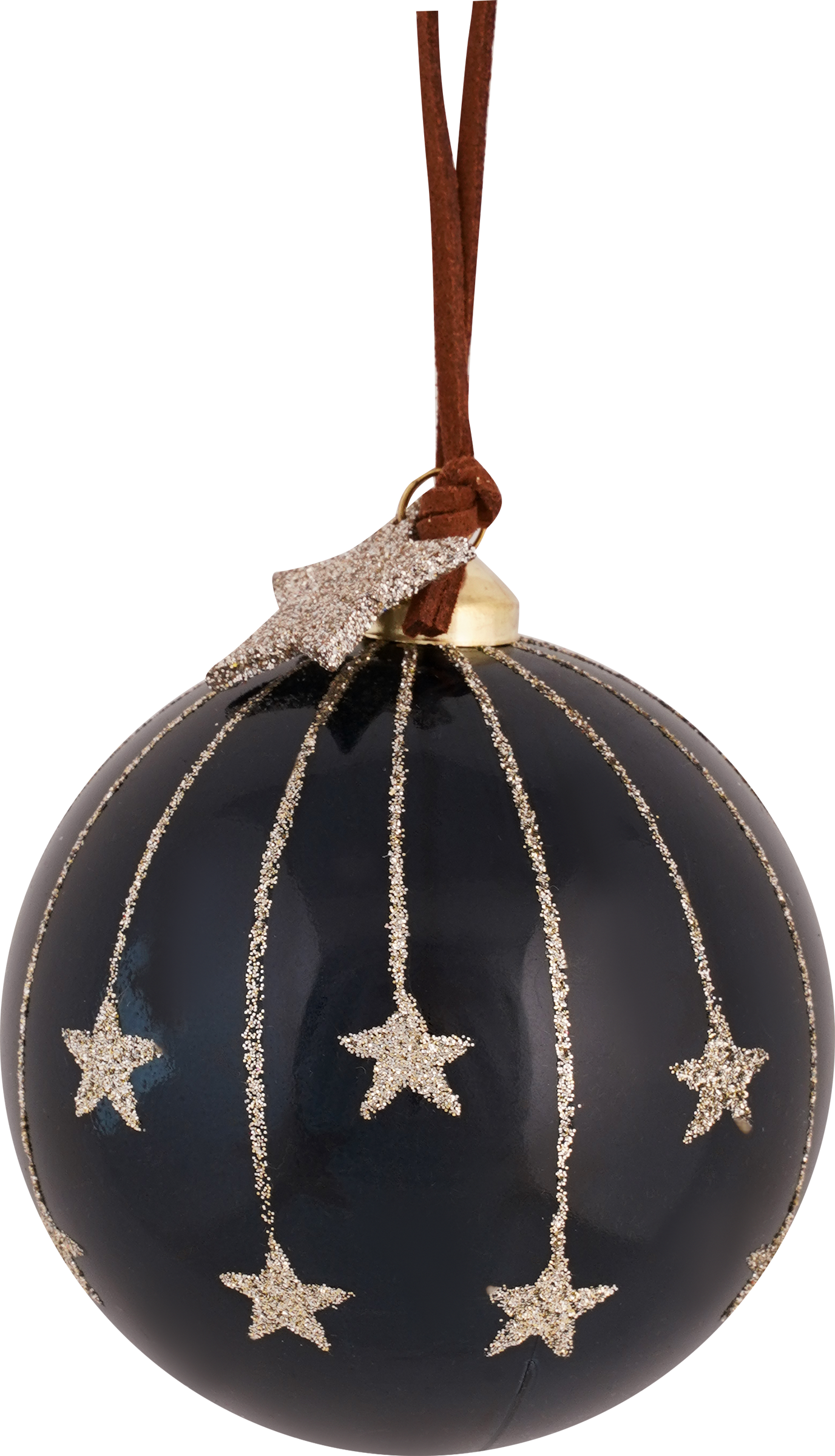 Изображение товара Шар елочный HOMECLUB Звездная ночь d=8см глиттер пластик синий золото
